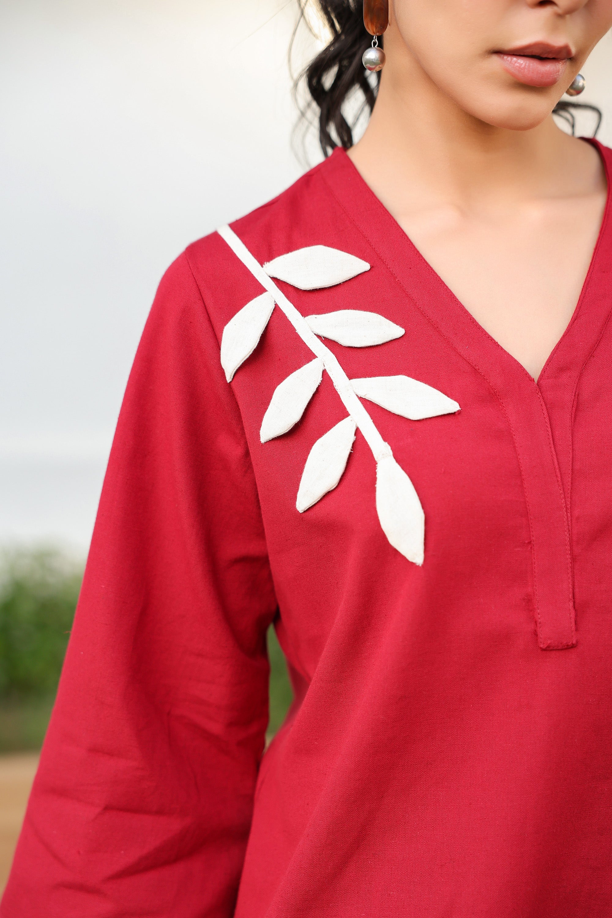 Red Petal Cotton Flex Co-ord Set