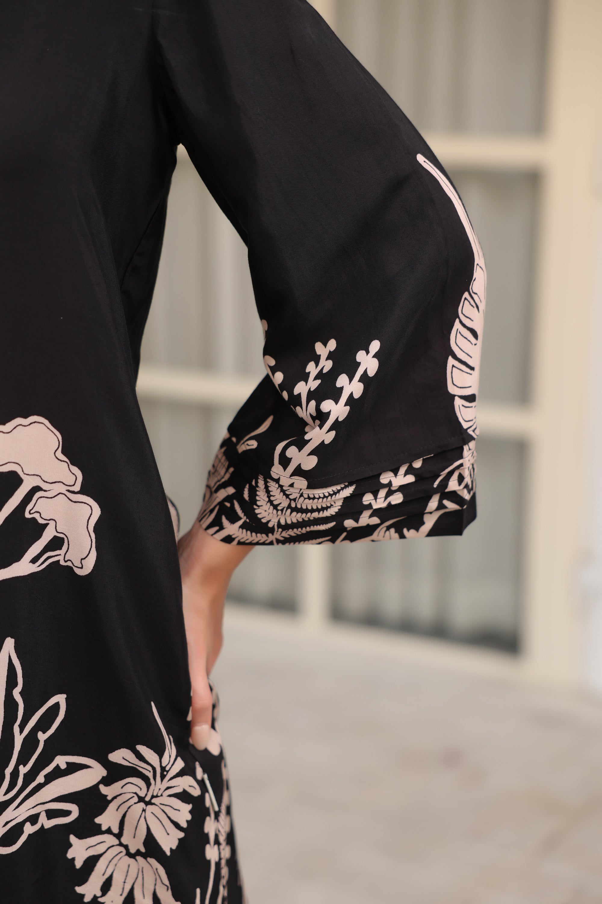 Midnight Botanical Russian Silk Co-ord Set