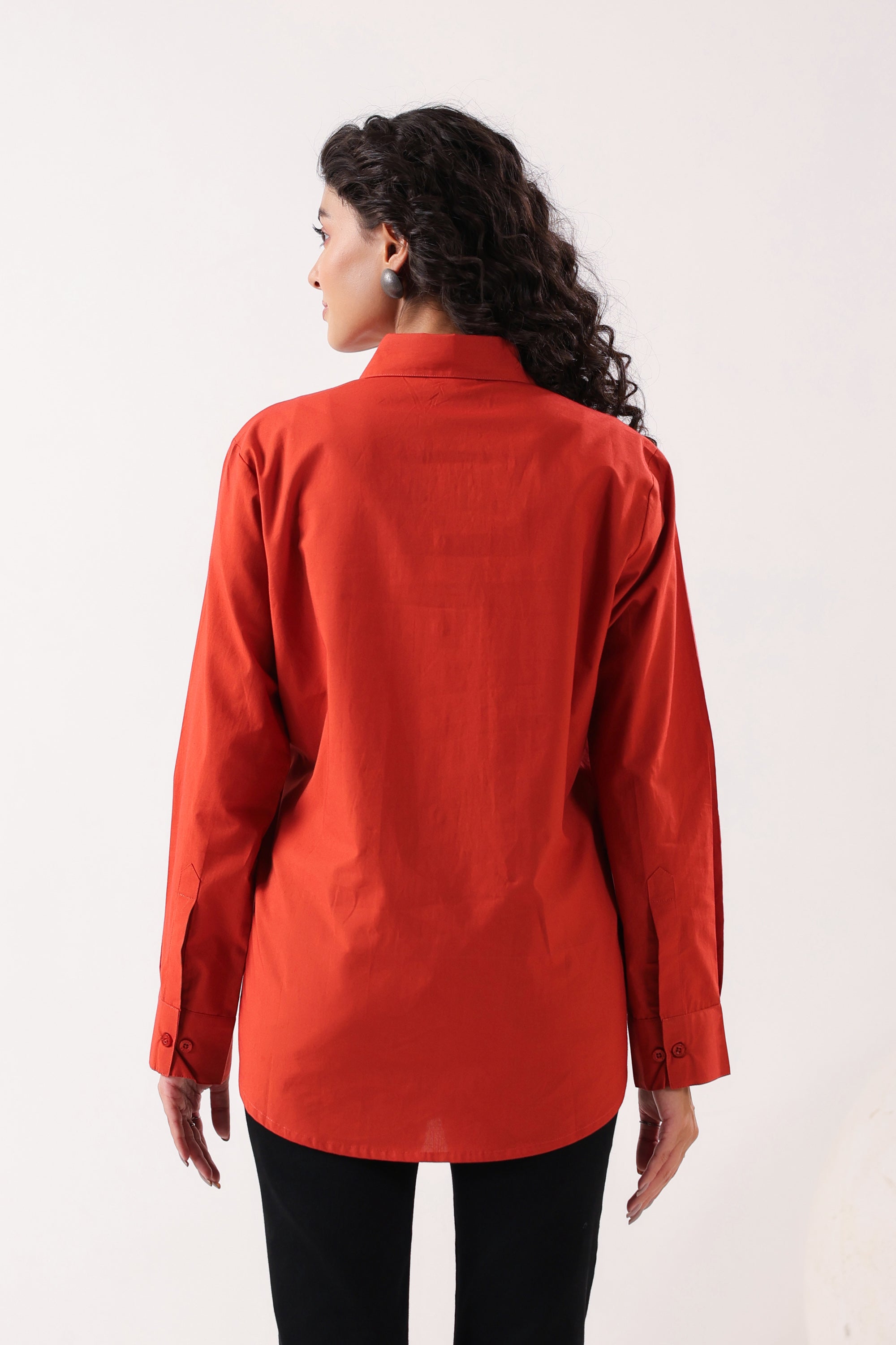 Red Essence Formal Poplin Shirt