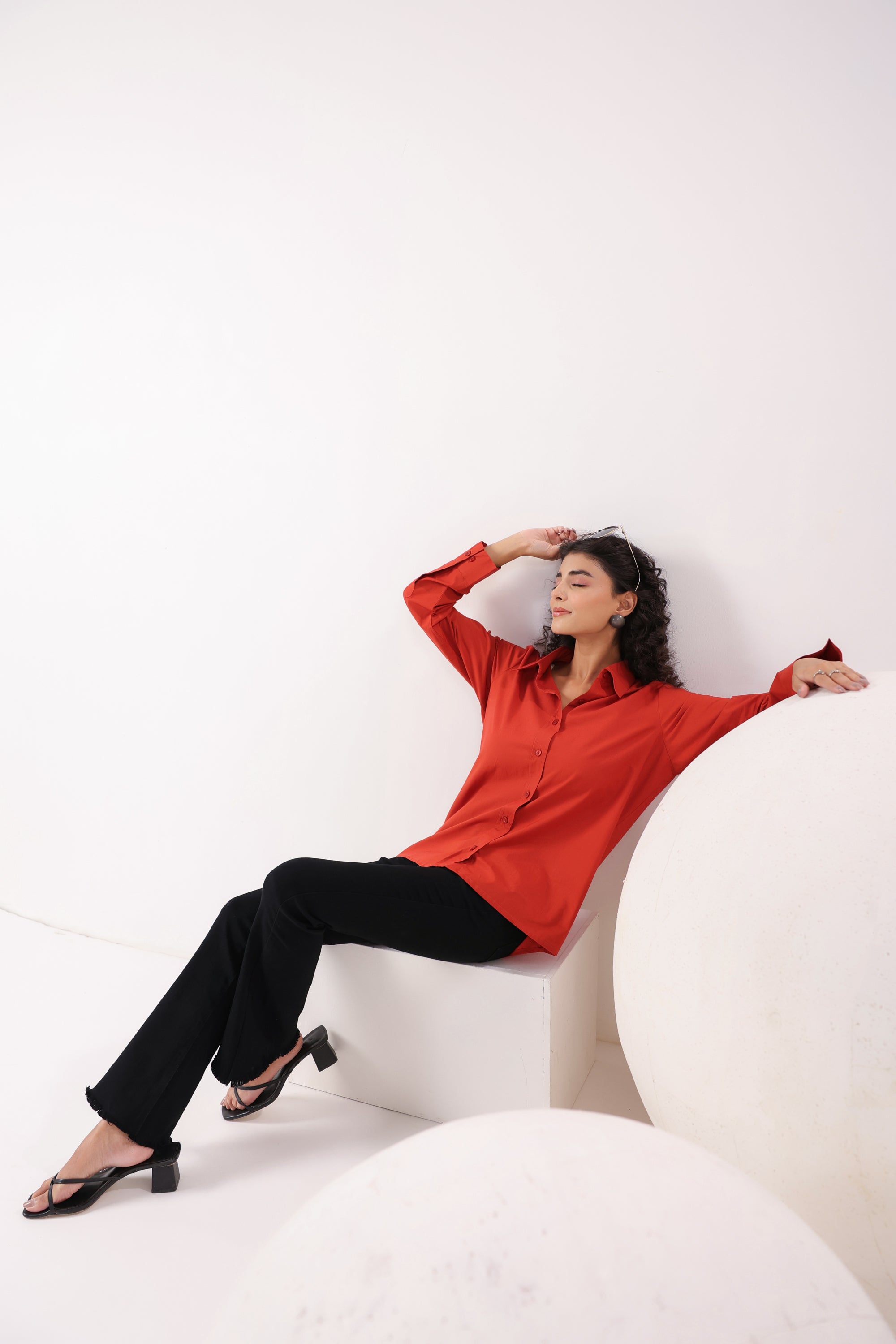 Red Essence Formal Poplin Shirt