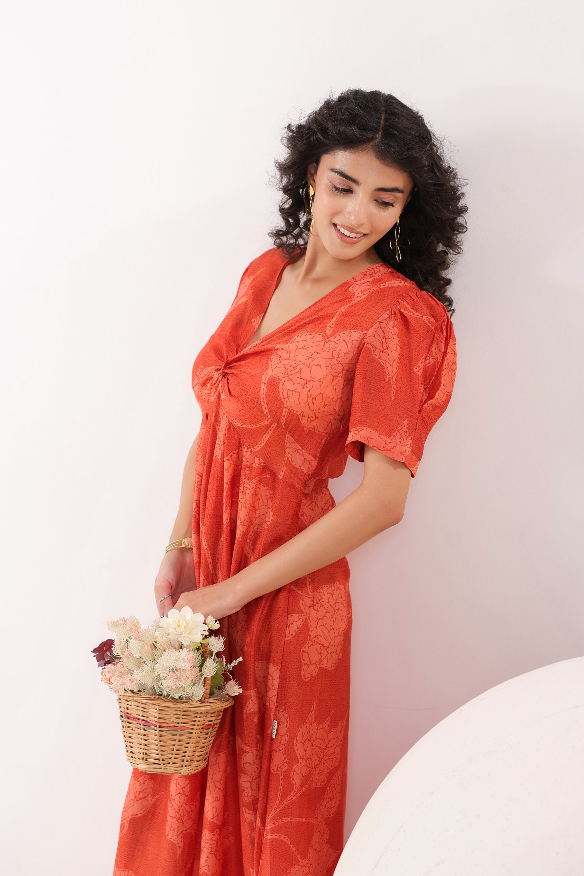 Rust Breeze Silk Sundress