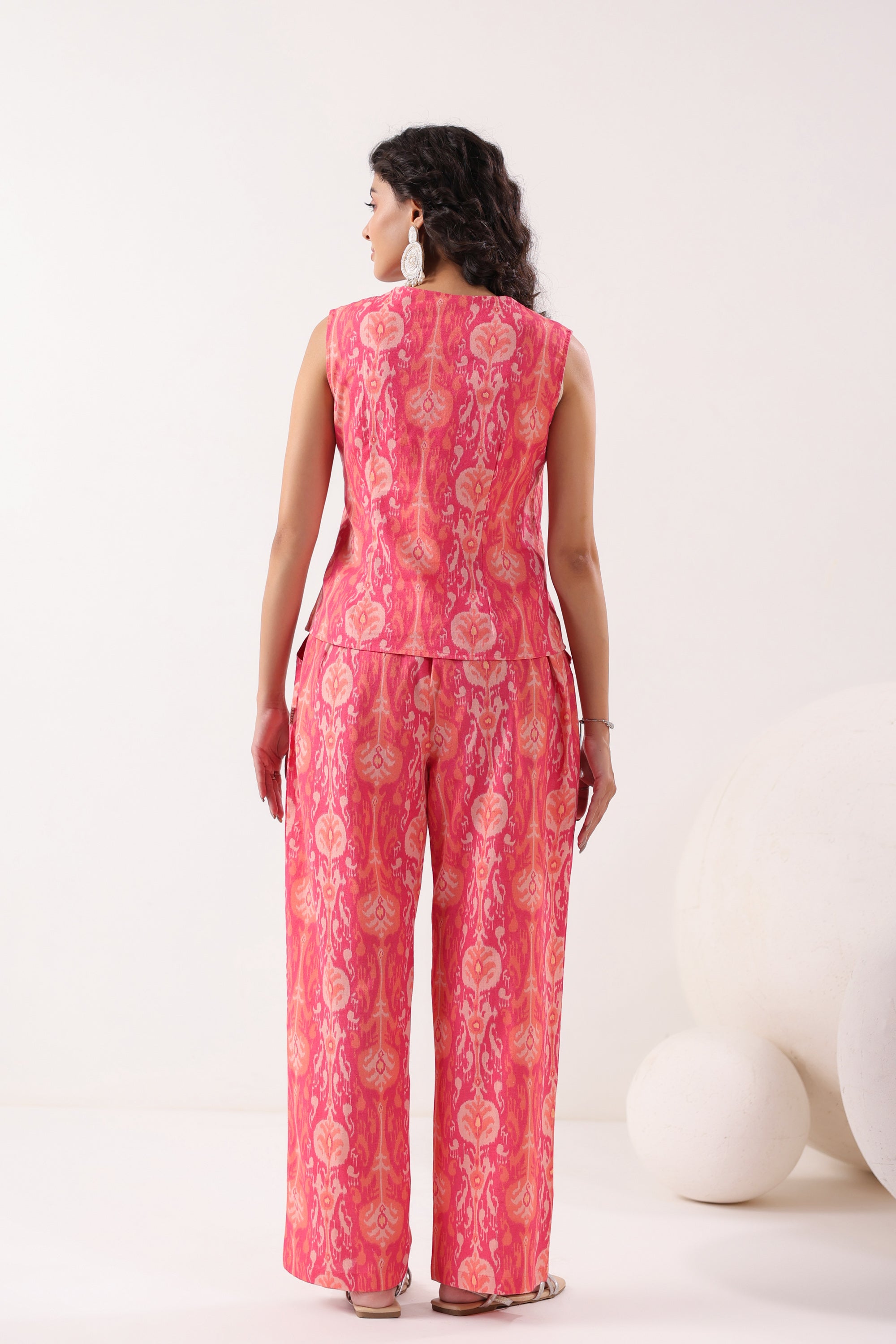 Ornate Bloom Pink Cotton Flex Co-ord Set