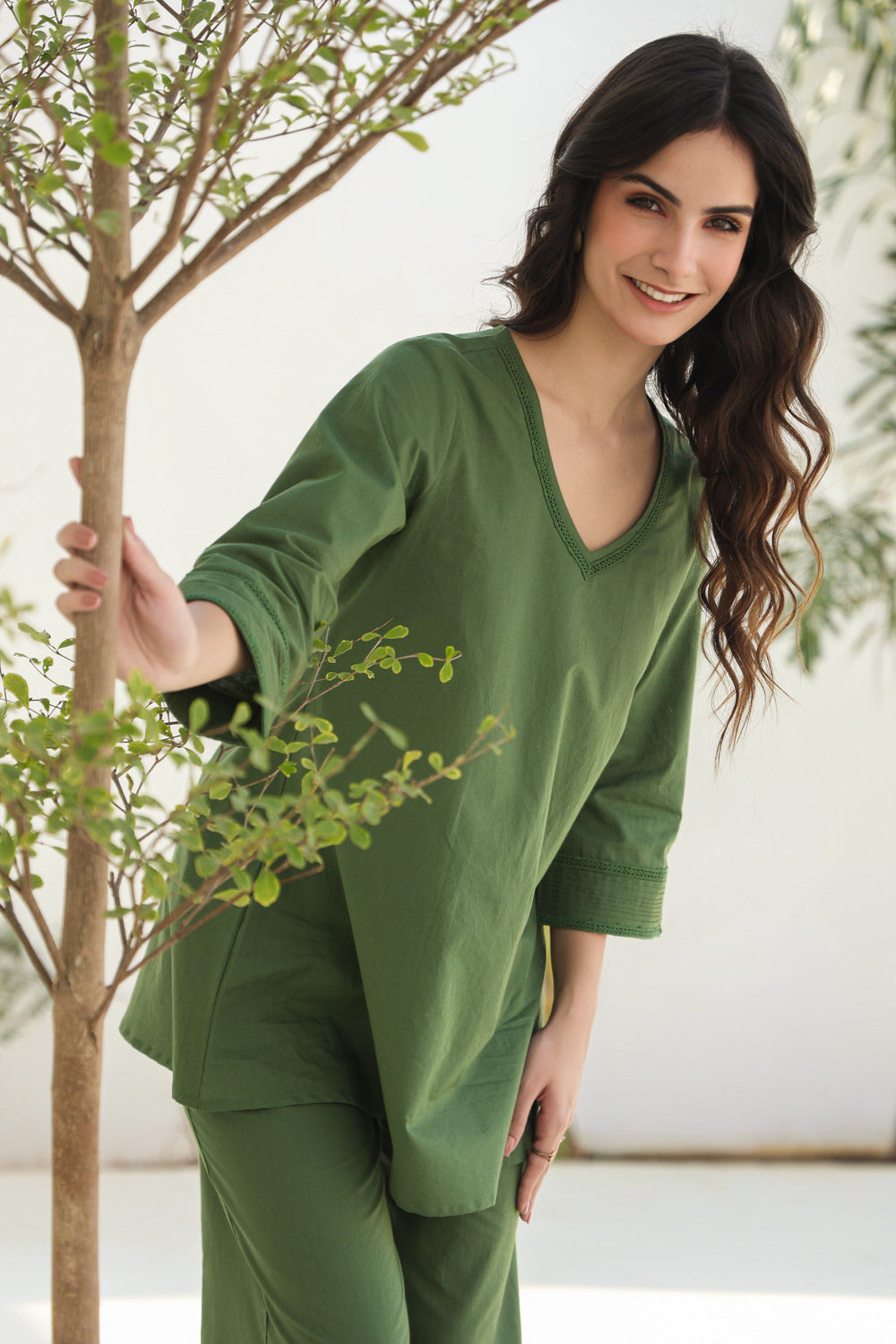 Everyday Calm Olive Cotton Co-ord set