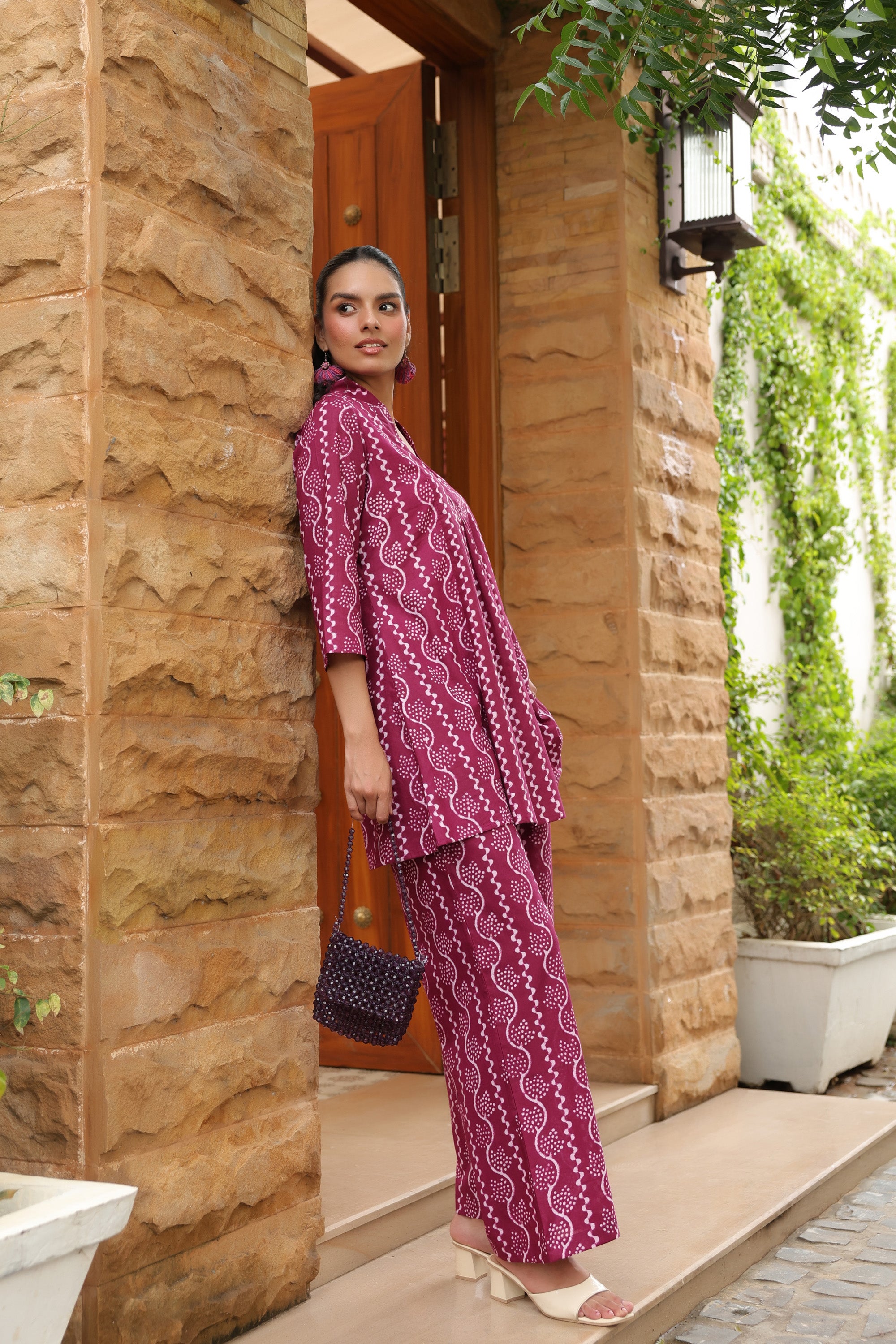 Magenta Glow Printed Everyday Co-ord Set