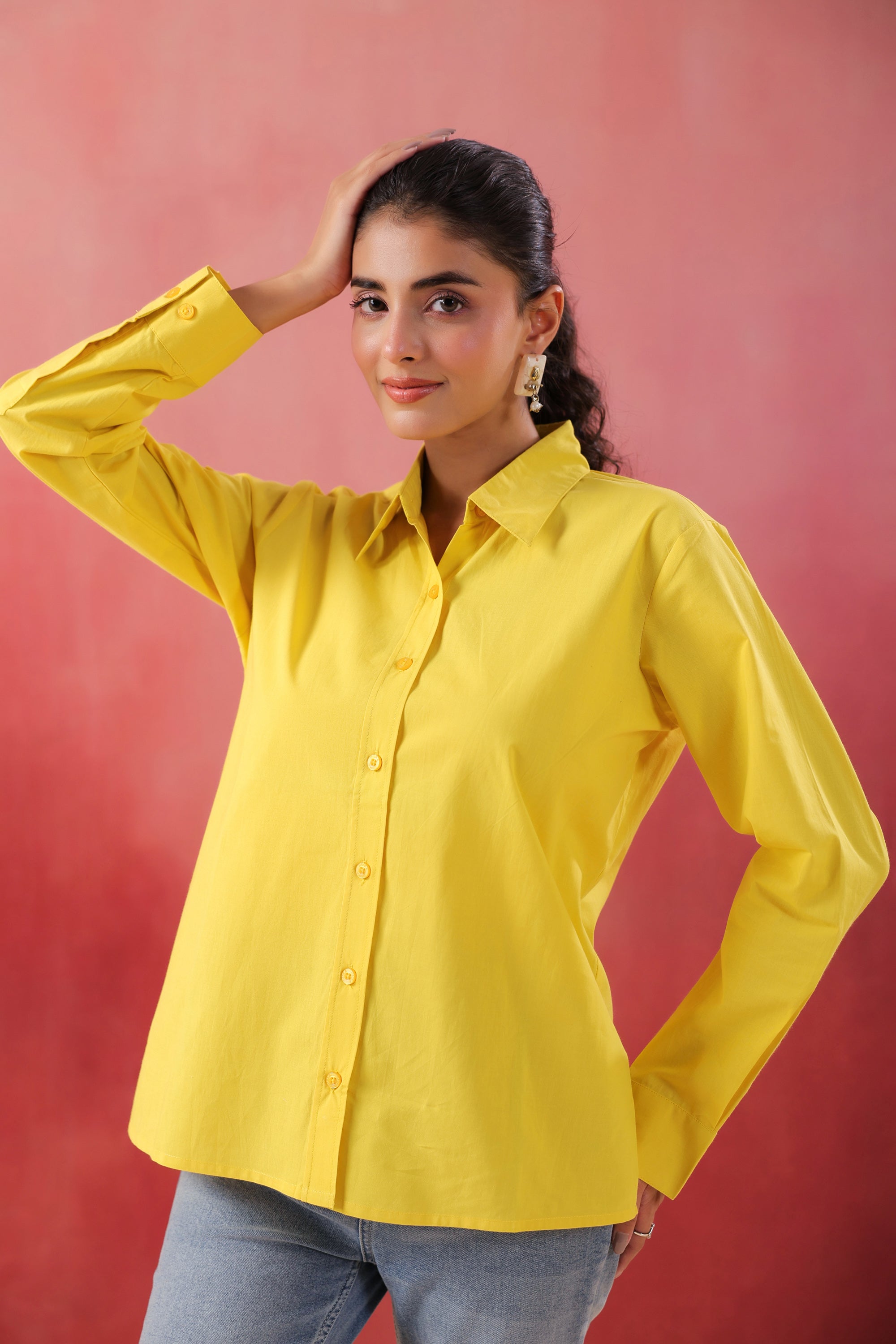 Radiant Rise Everyday Yellow Poplin Shirt