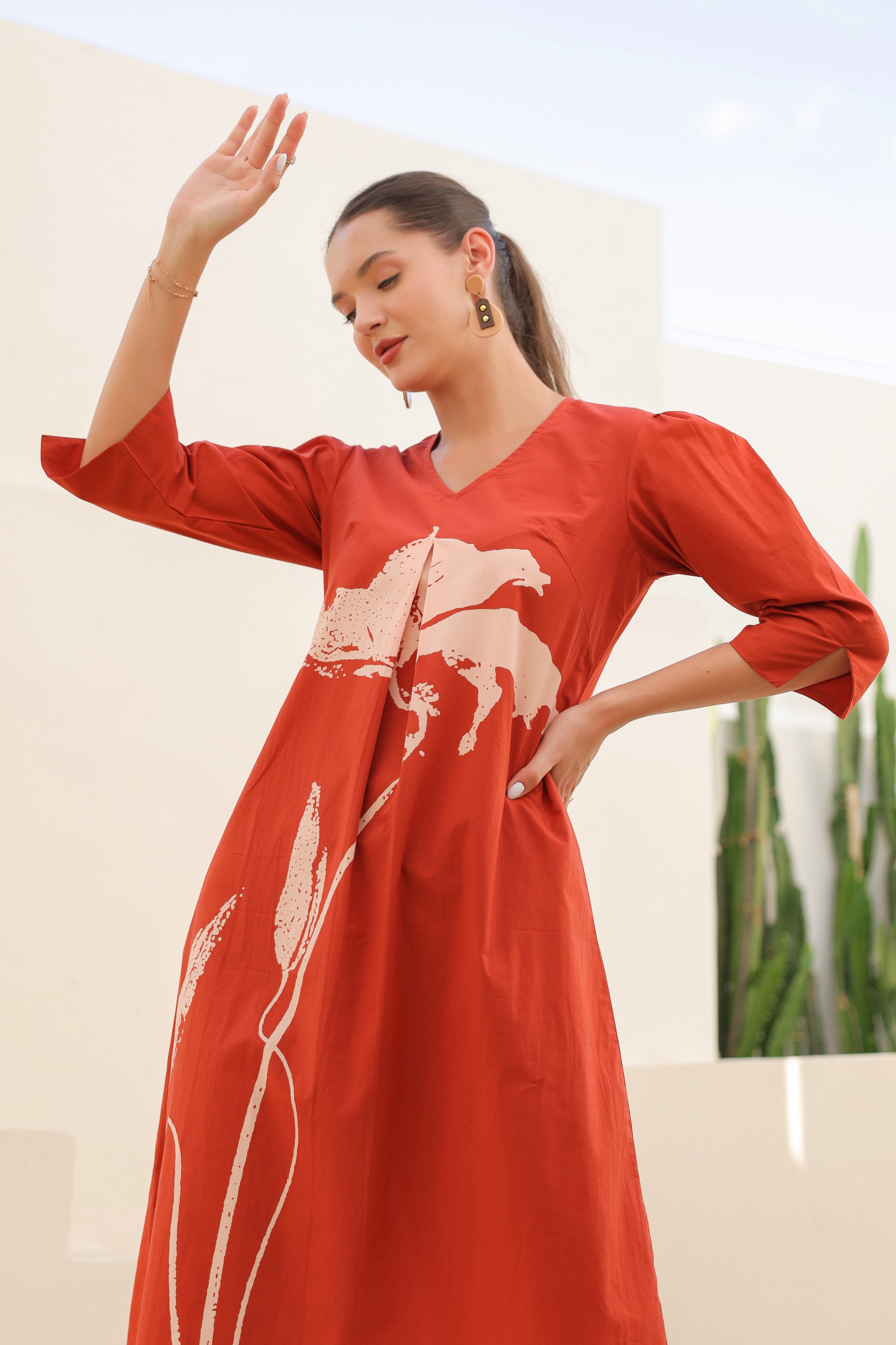 Amber Cotton Rust Co-ord Set