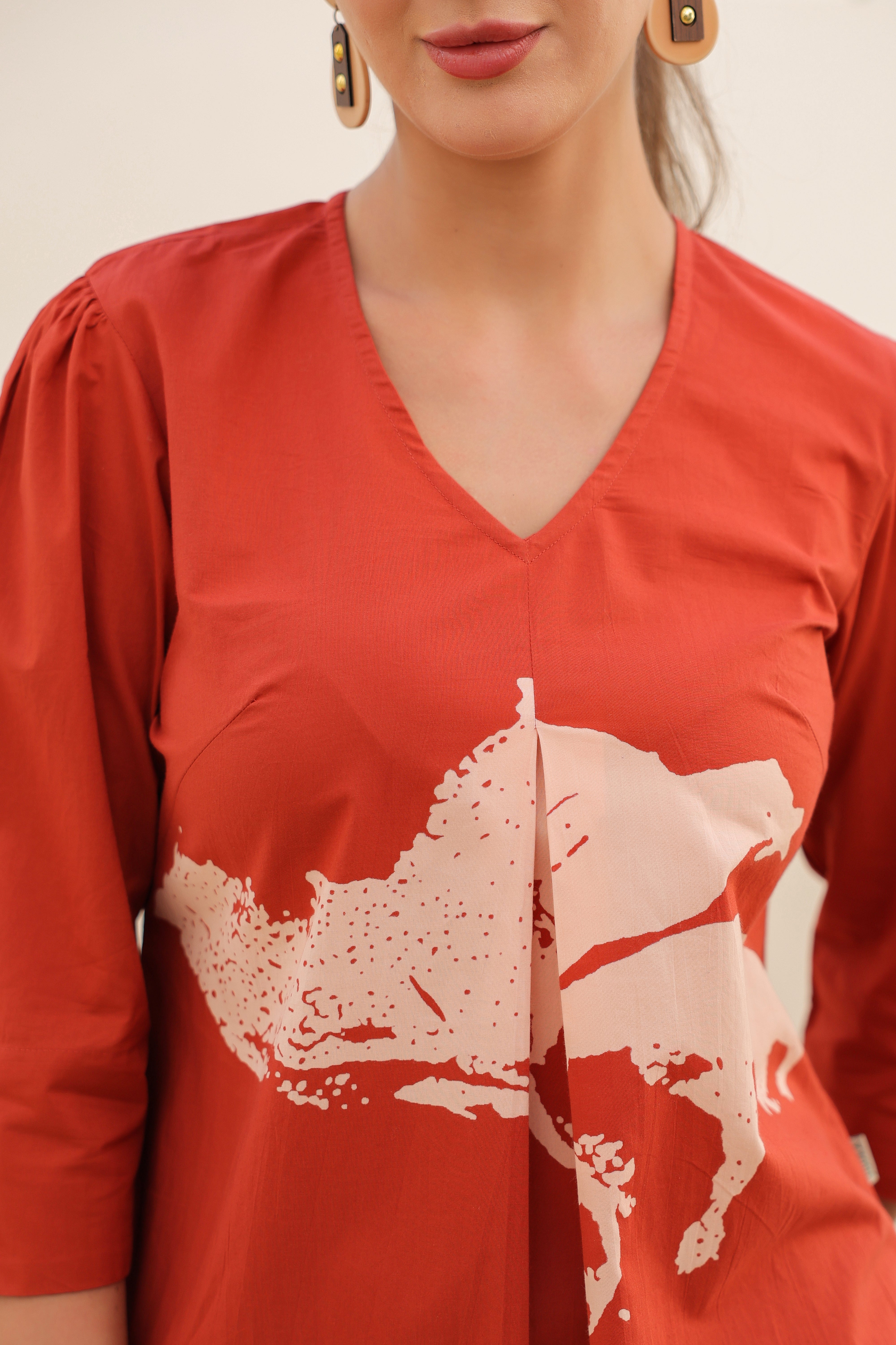 Amber Cotton Rust Co-ord Set