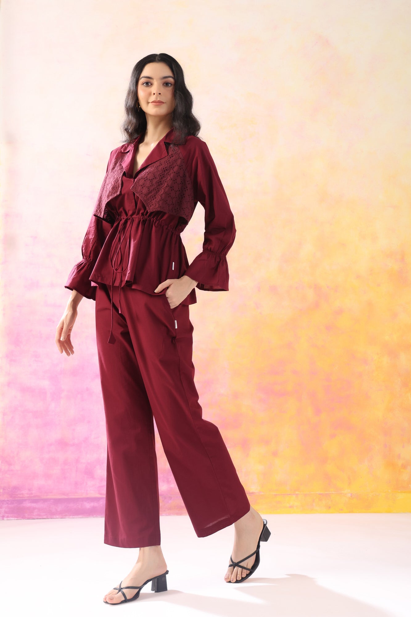 Sleek Essence Maroon Co-ord Set