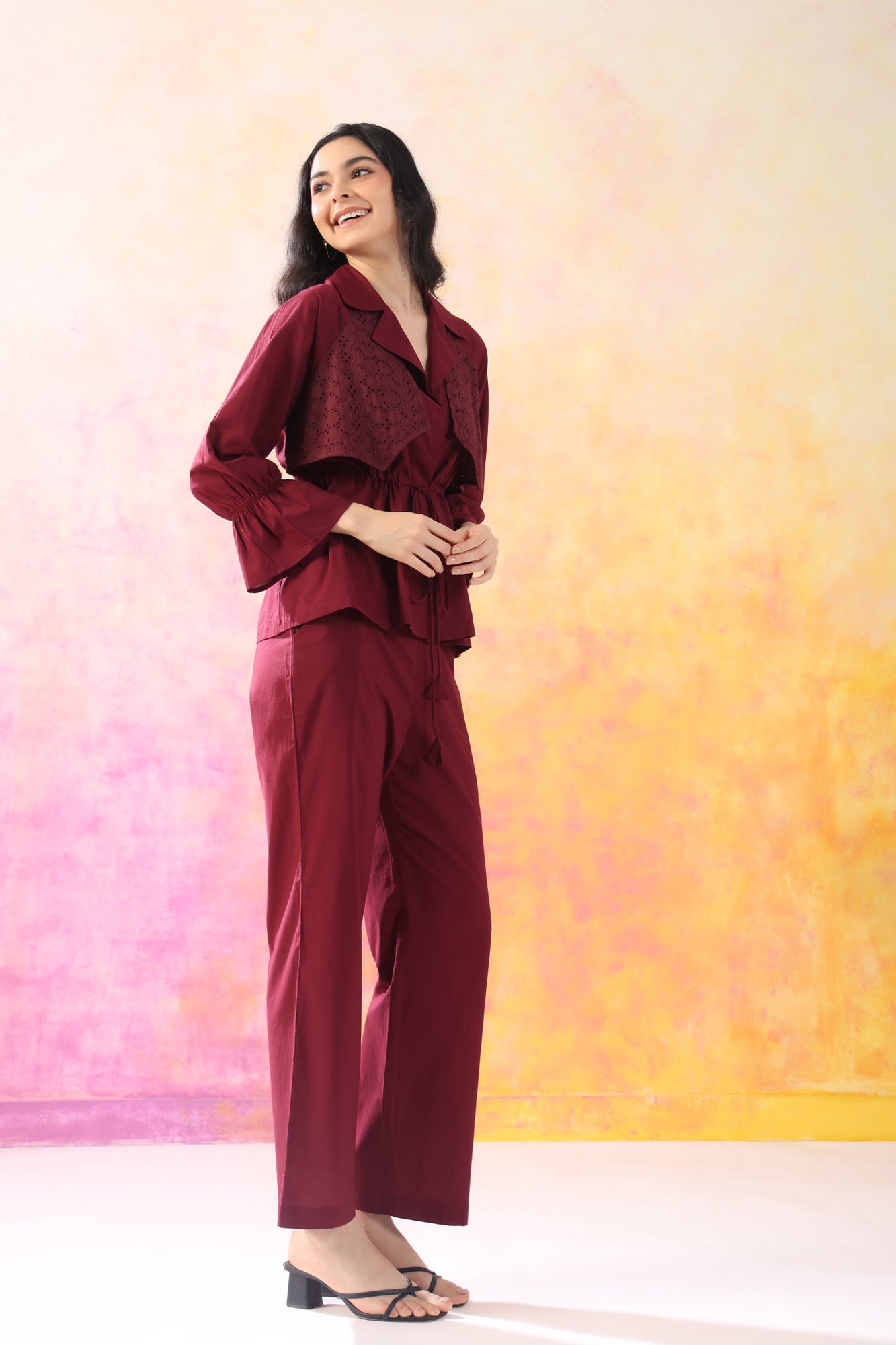 Sleek Essence Maroon Co-ord Set