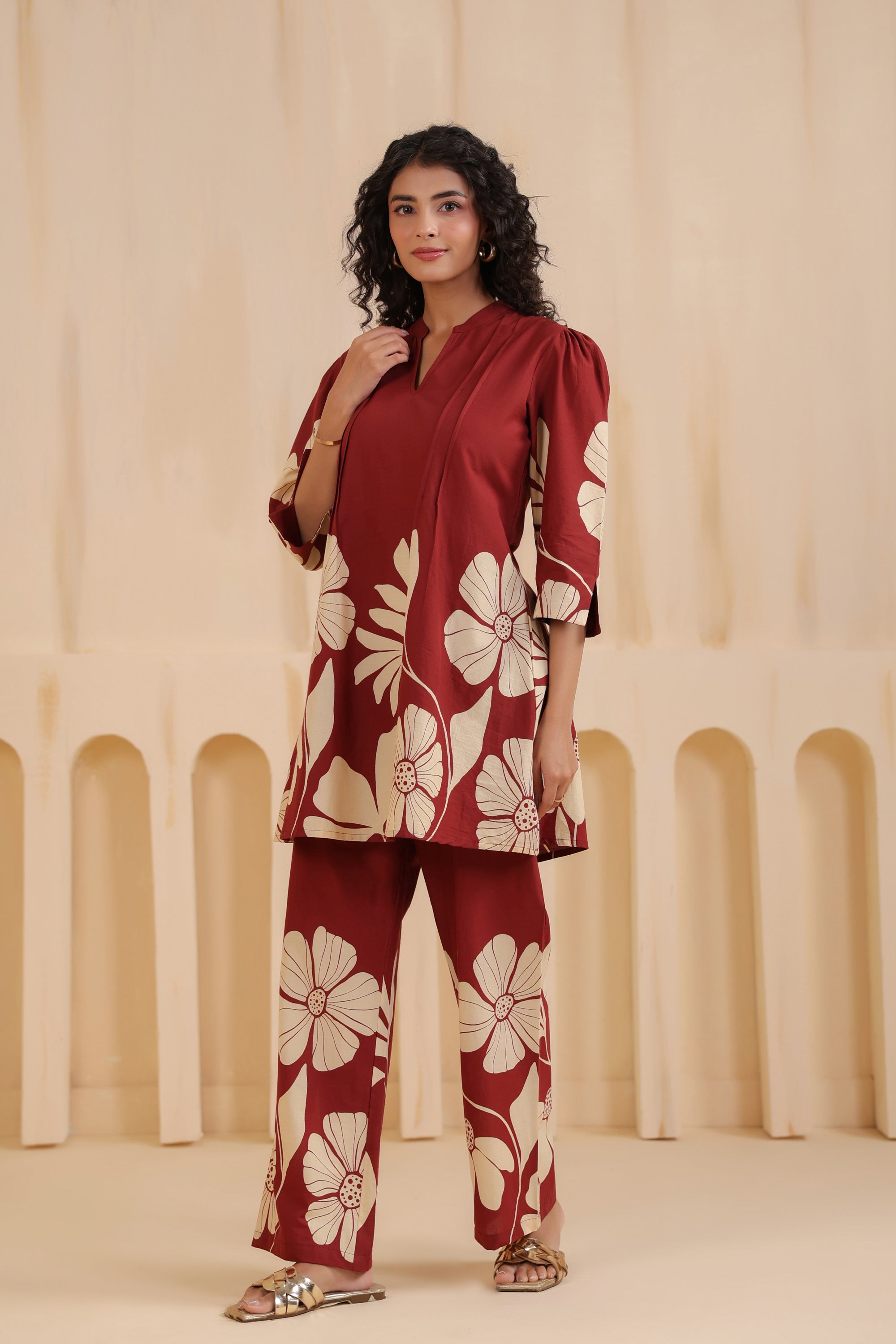 Bloom Floral Printed Cotton Co-ord Set