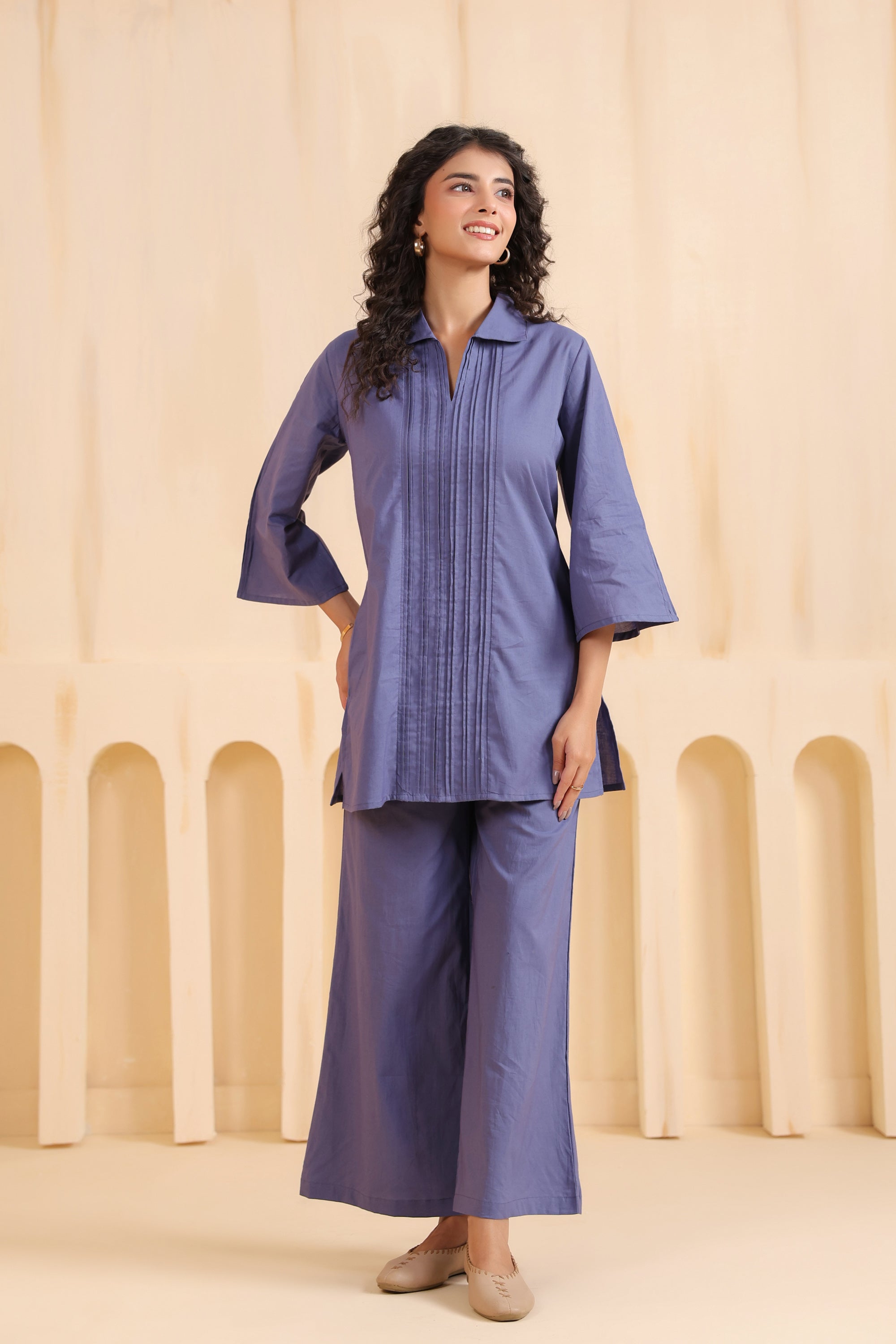 Periwinkle Ease Cotton Co-ord Set