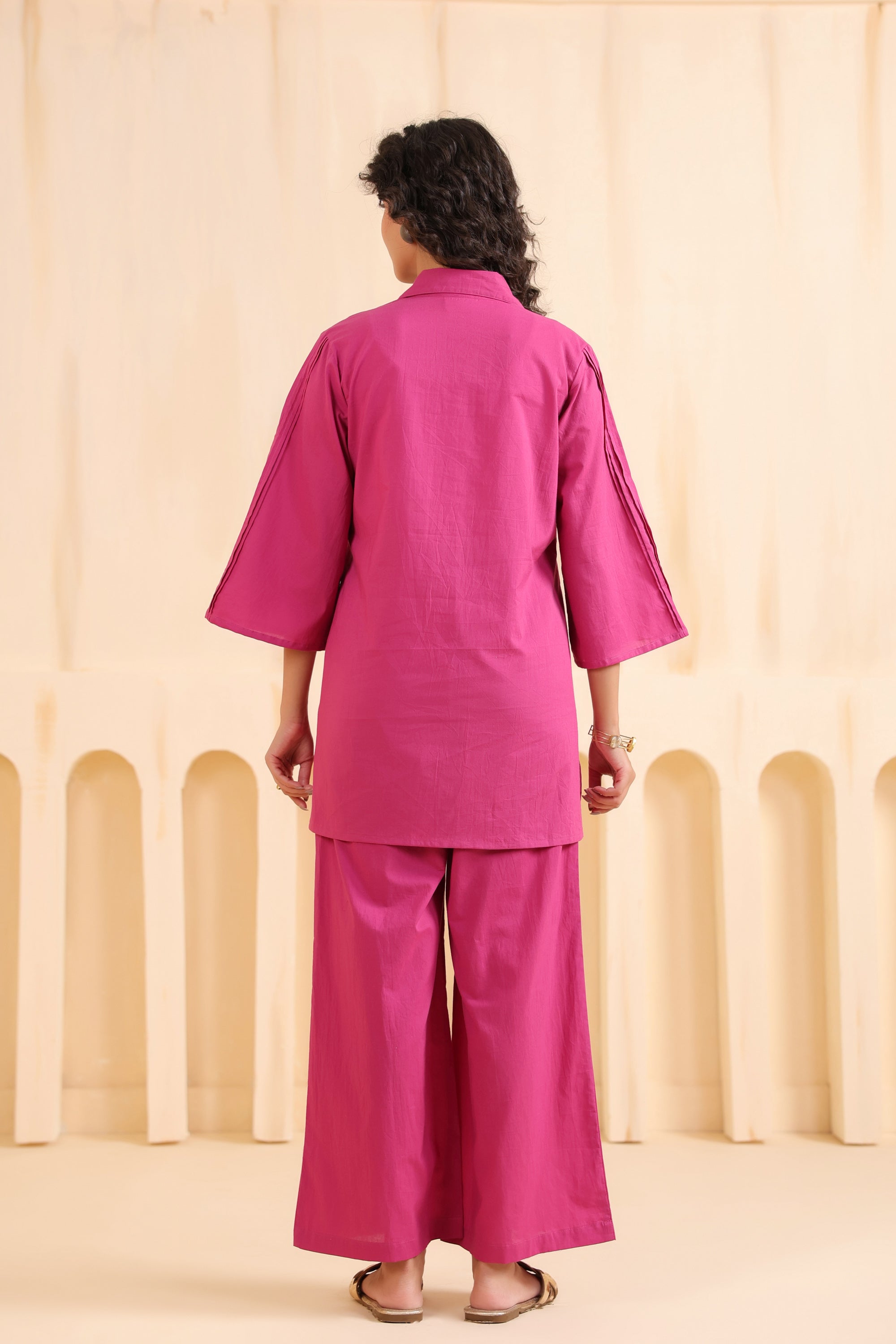 Fuchsia Aura Cotton Co-ord Set