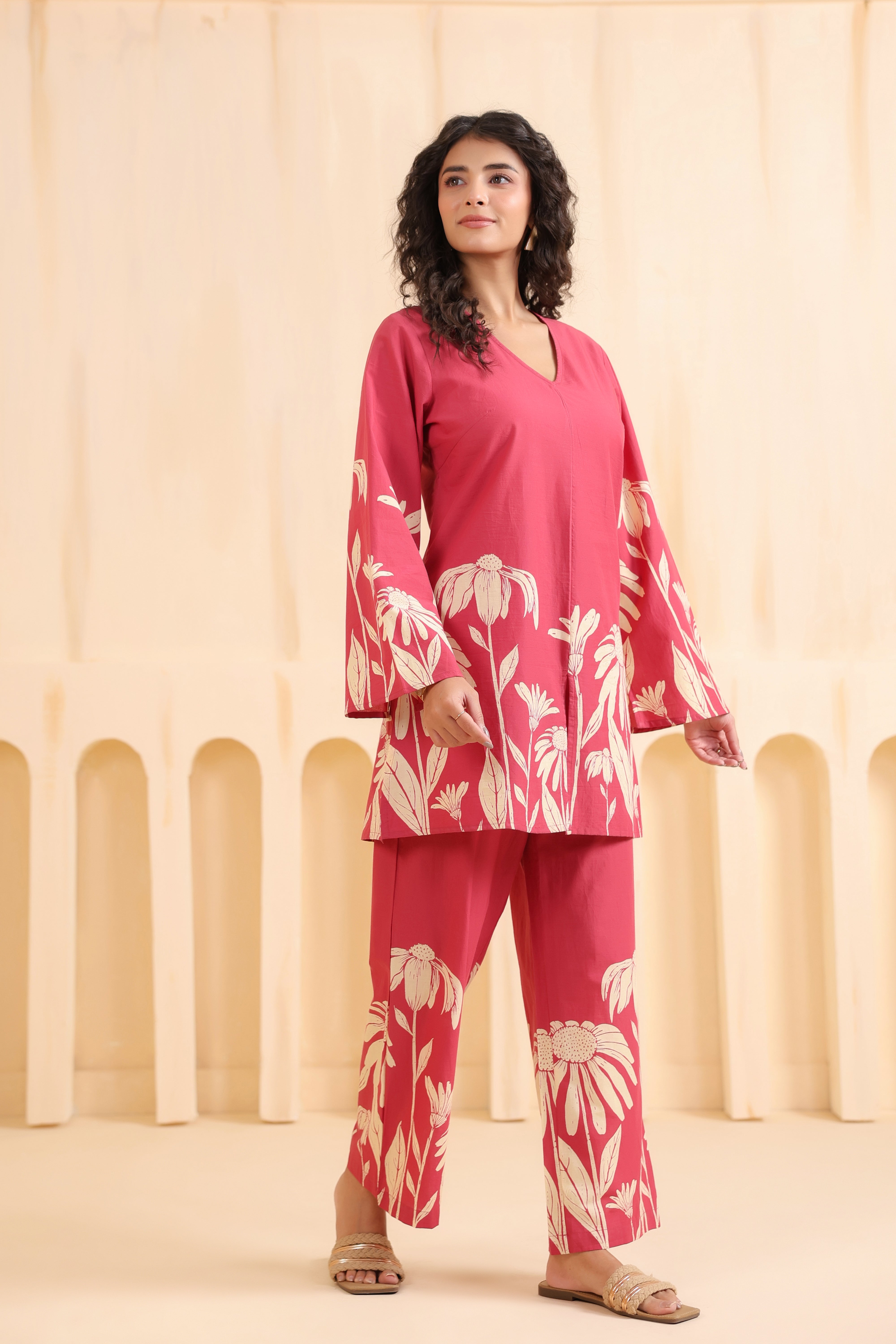 Crimson Royale Cotton Co-ord Set