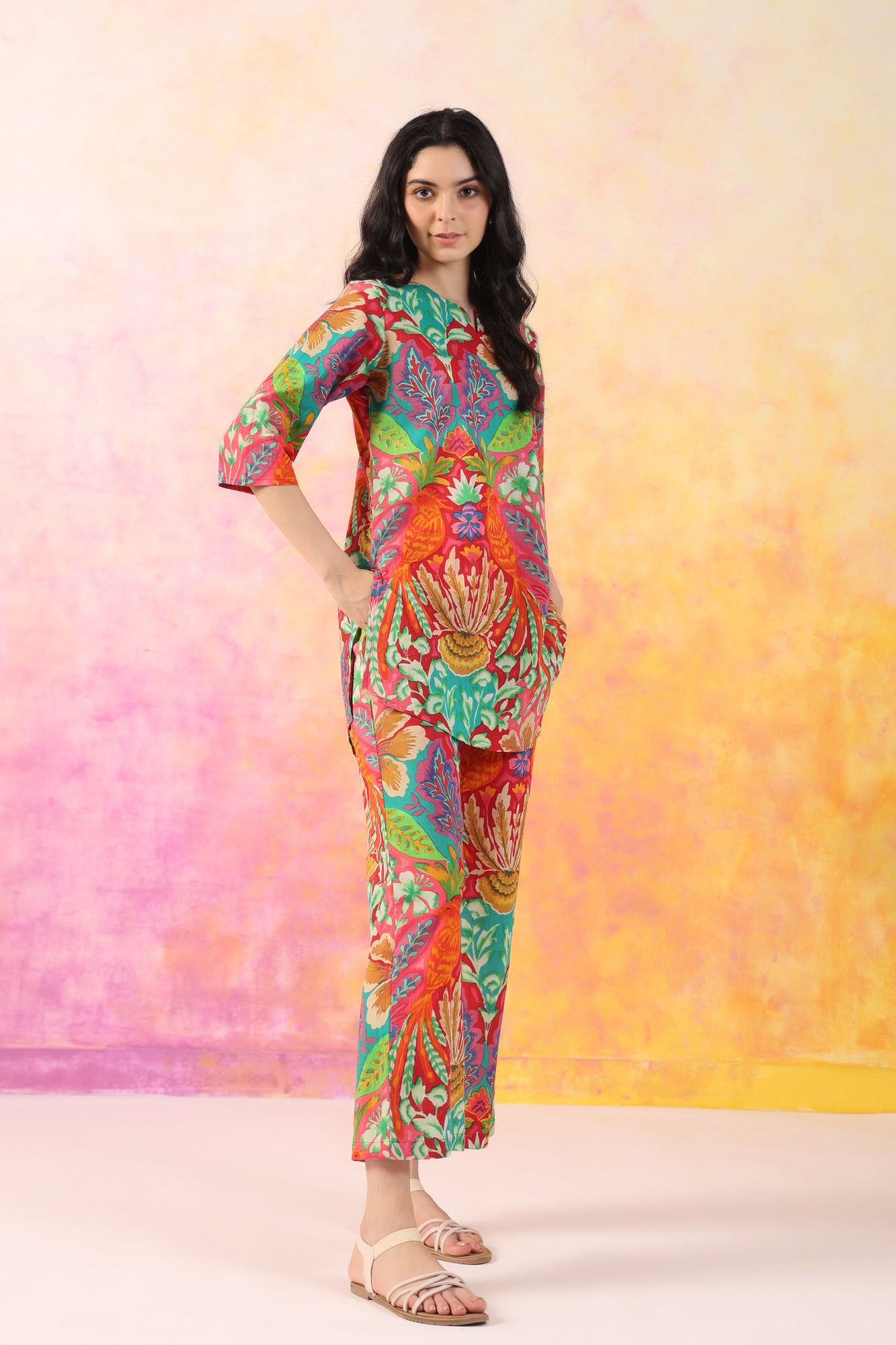 Sunset Splendor Palazzo Loungewear Set