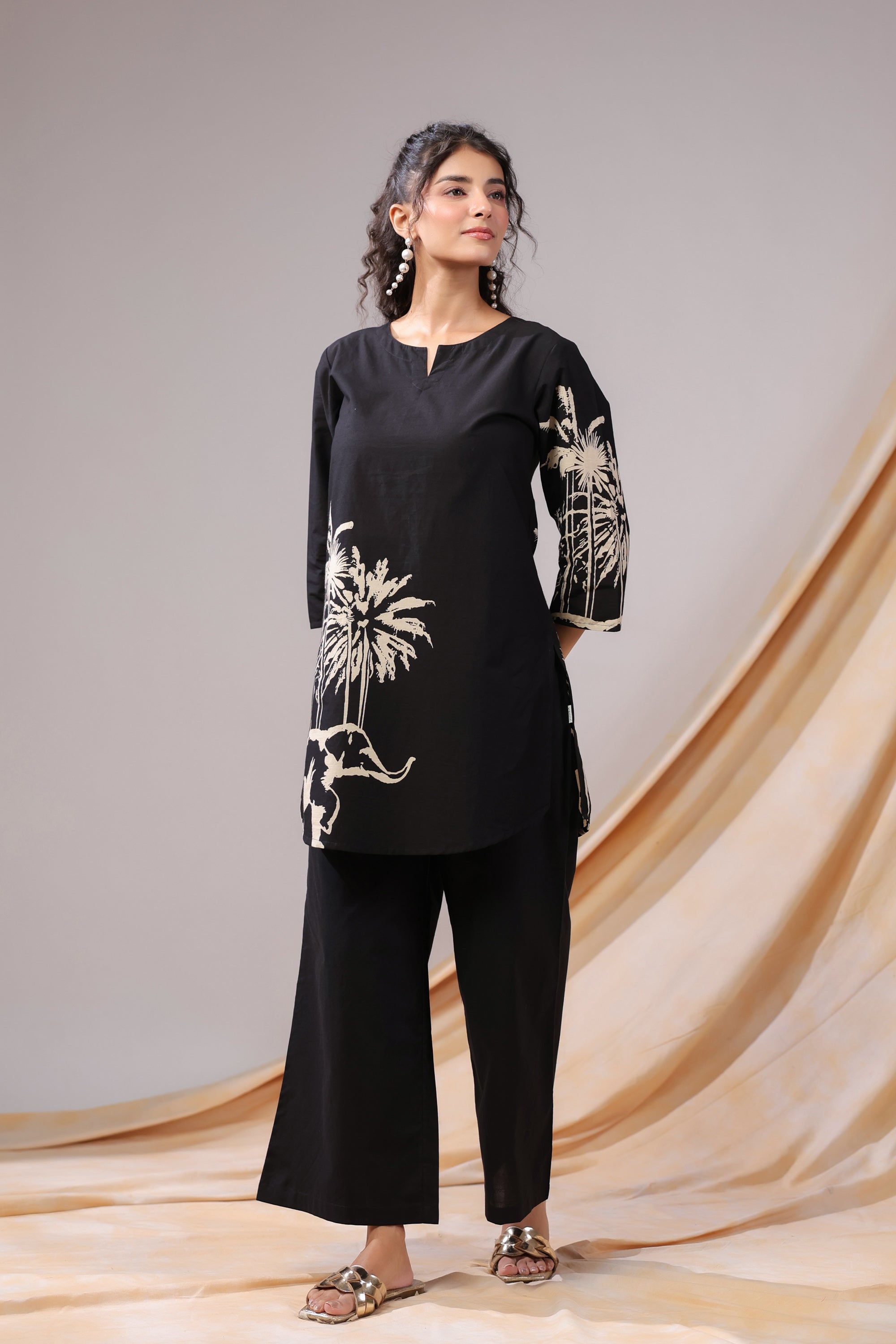 Midnight Safari Cotton Co-ord Set