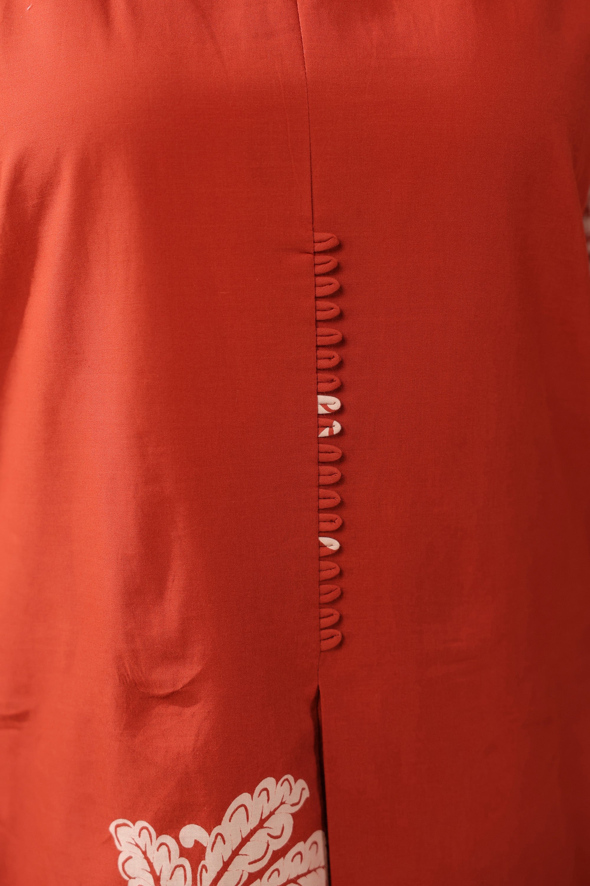 Rust Paisley Printed Cotton Co-ord Set