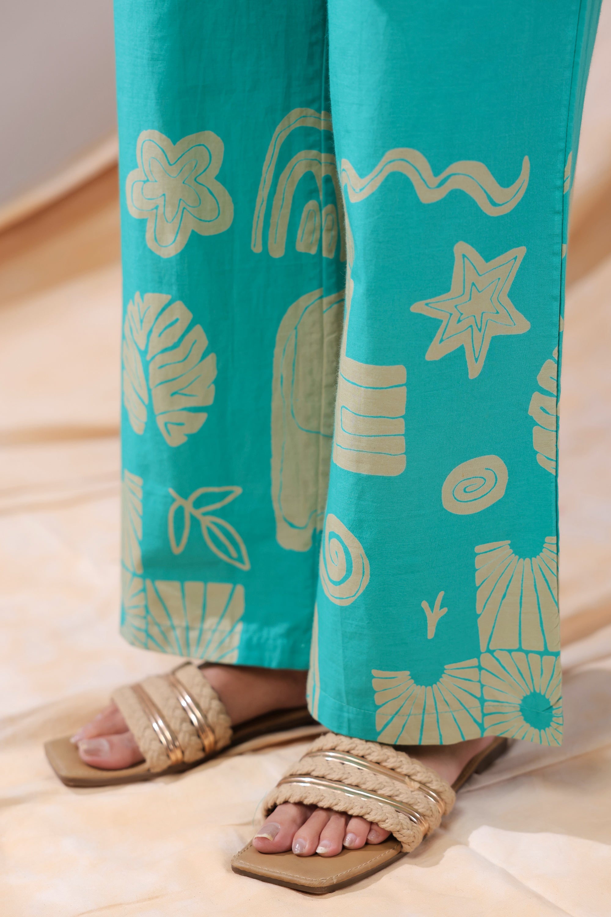 Aqua Rhythm Cotton Co-ord Set