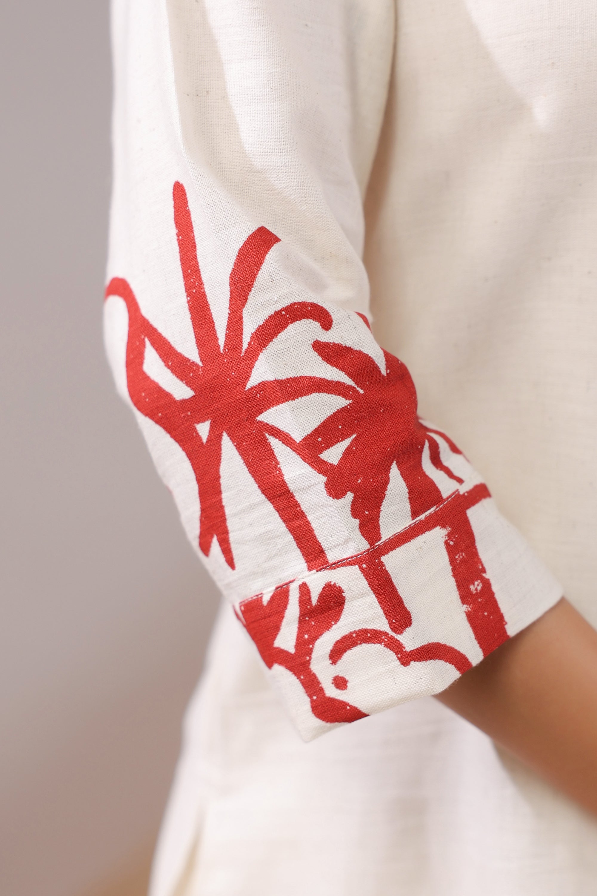 Palm Sketch Cotton Flex Co-ord Set