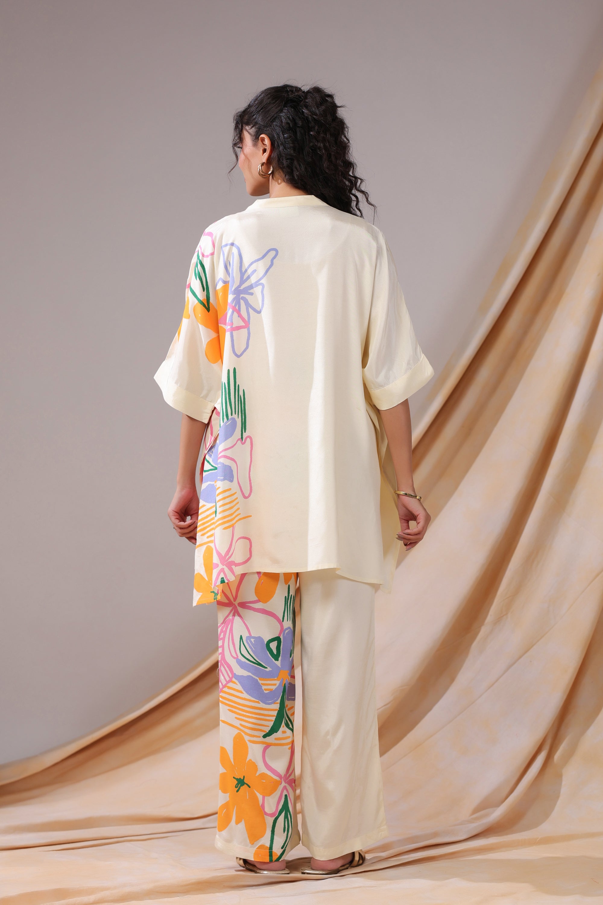 Tropical Canvas Russian Silk Co-ord Set