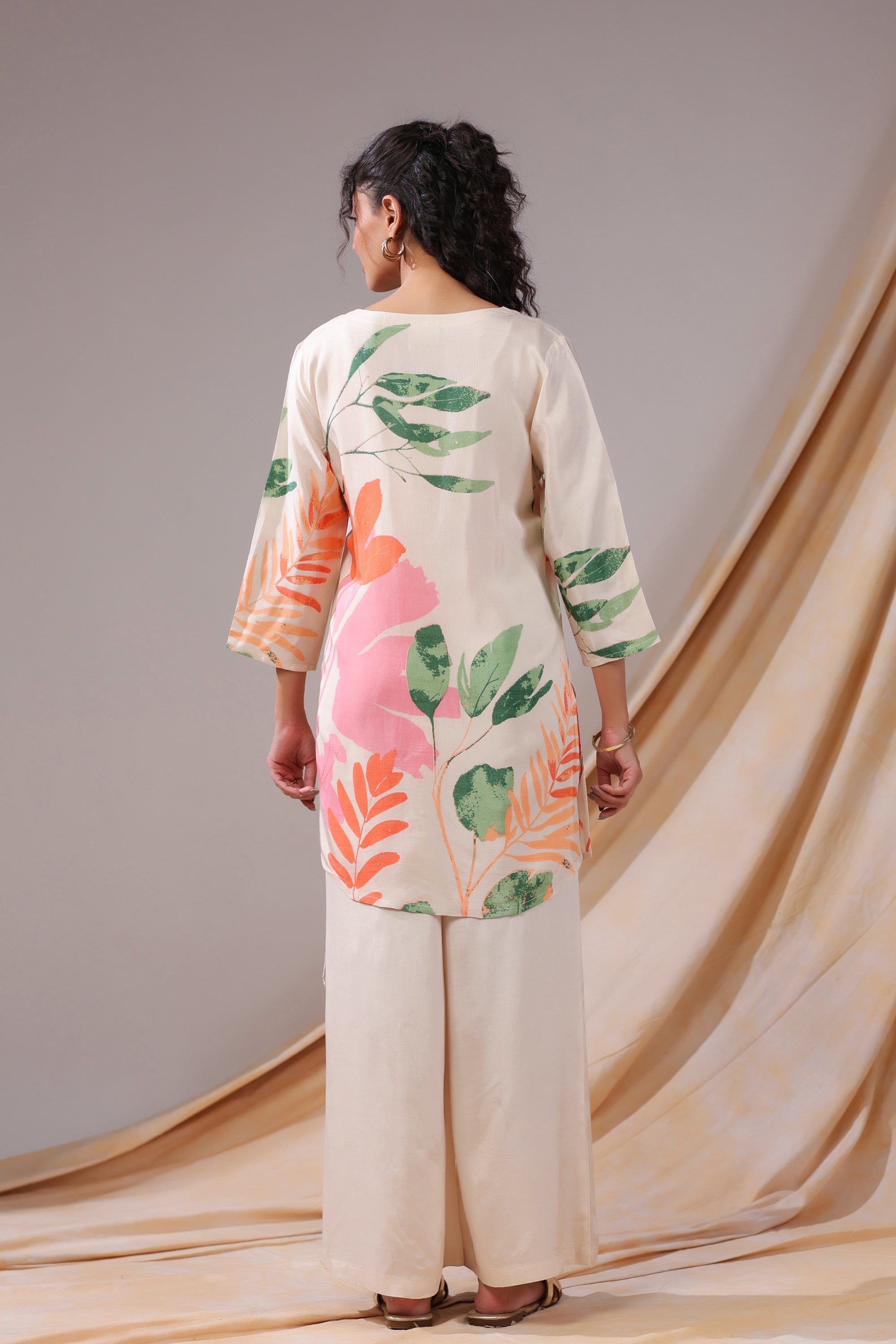 Pastel Garden Russian Silk Co-ord Set