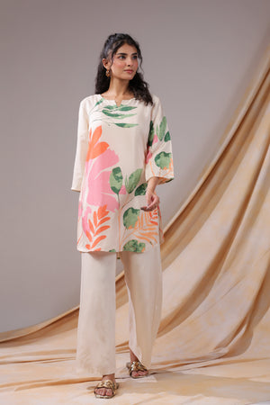 Pastel Garden Russian Silk Co-ord Set