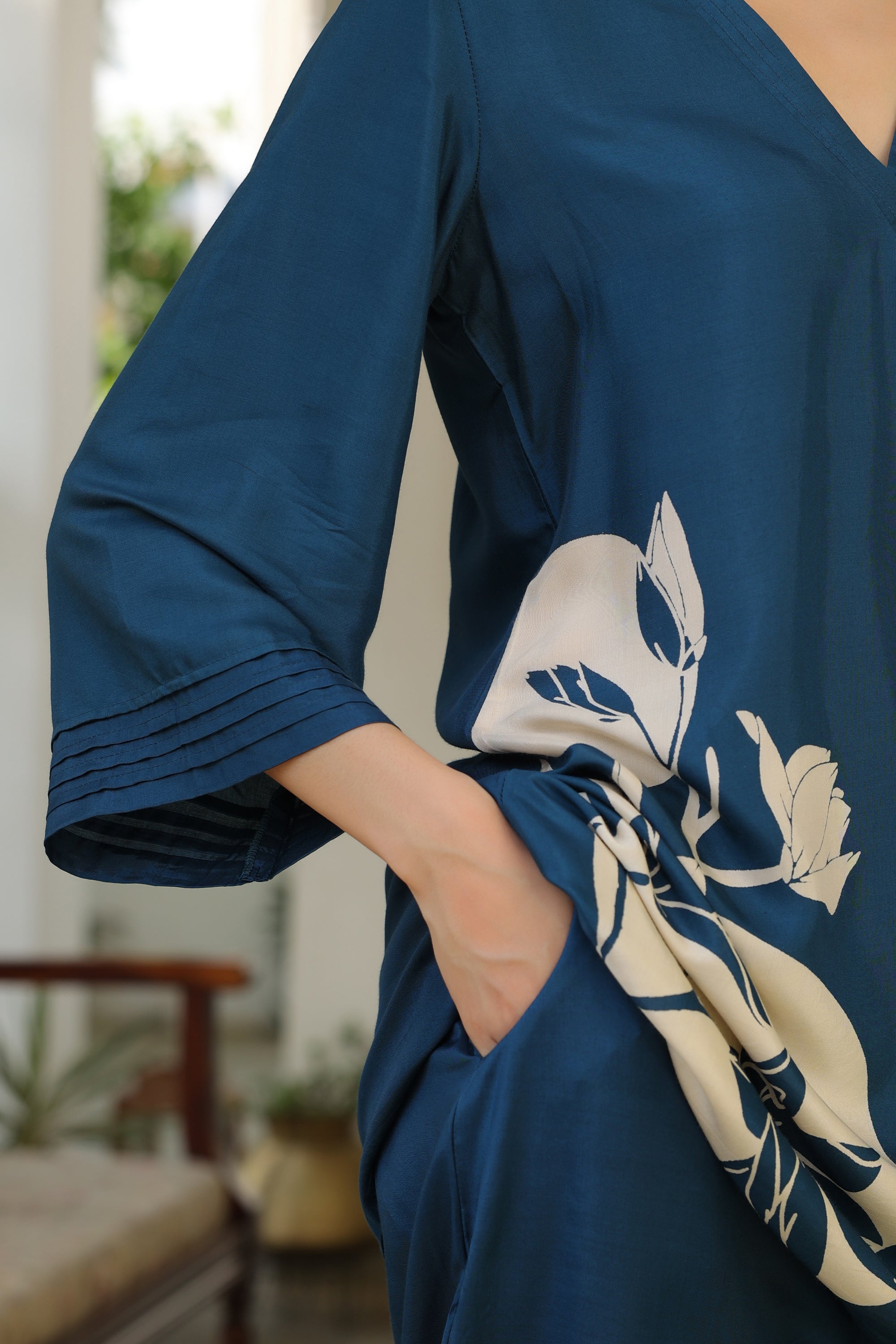 Playful Jade Ensemble Russian Silk Co-ord Set