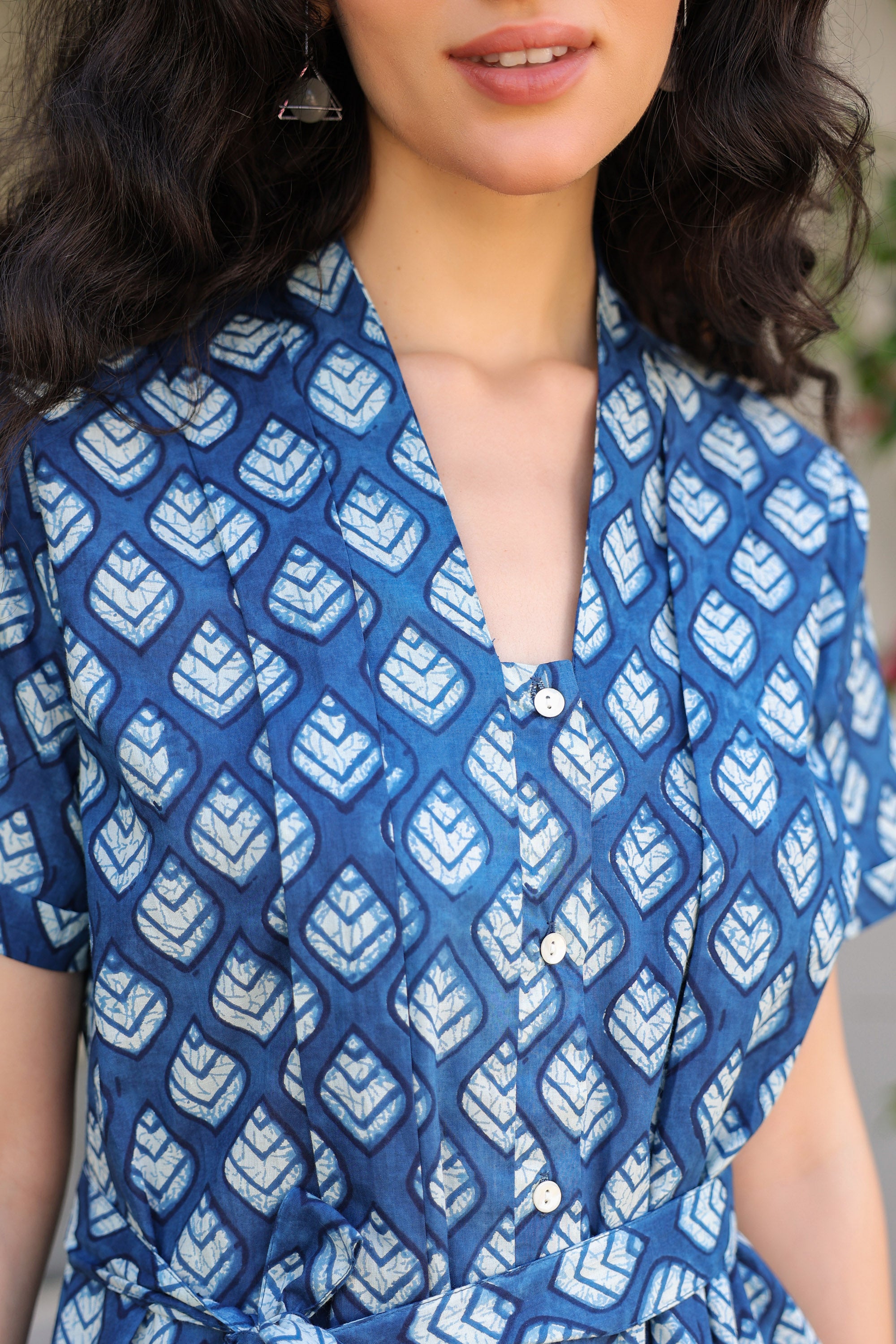 Indigo Blue Cotton Dress