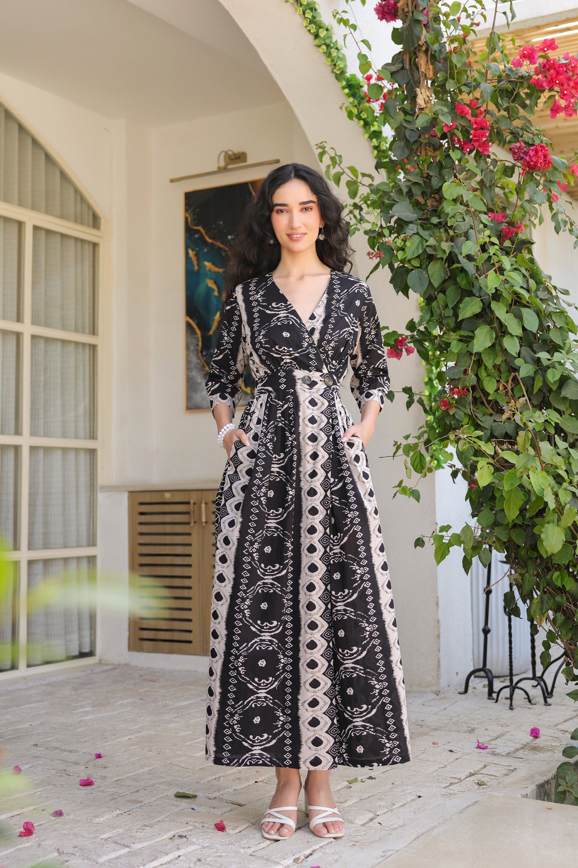 Iris Black Vintage Cotton Dress