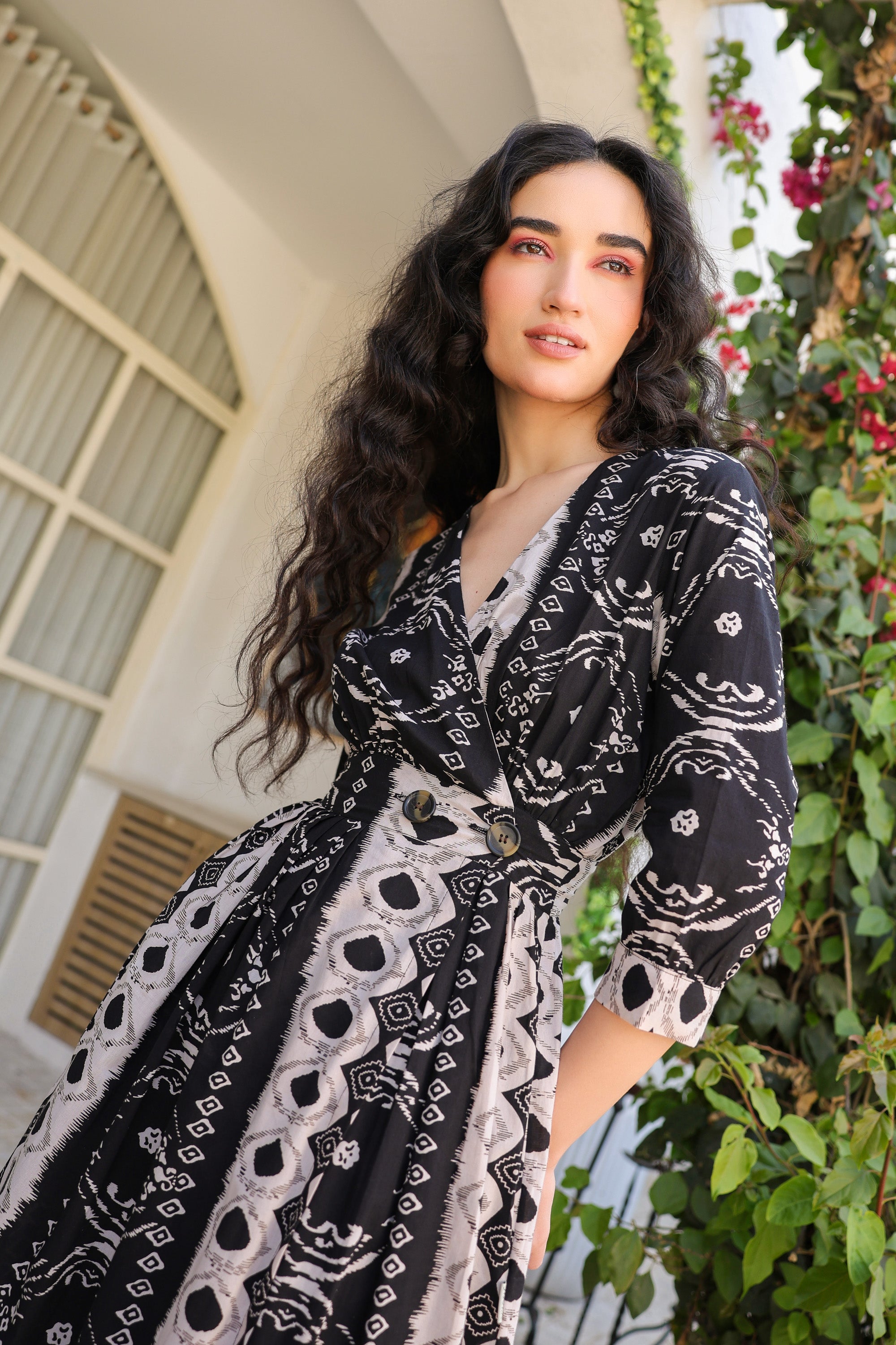 Iris Black Vintage Cotton Dress