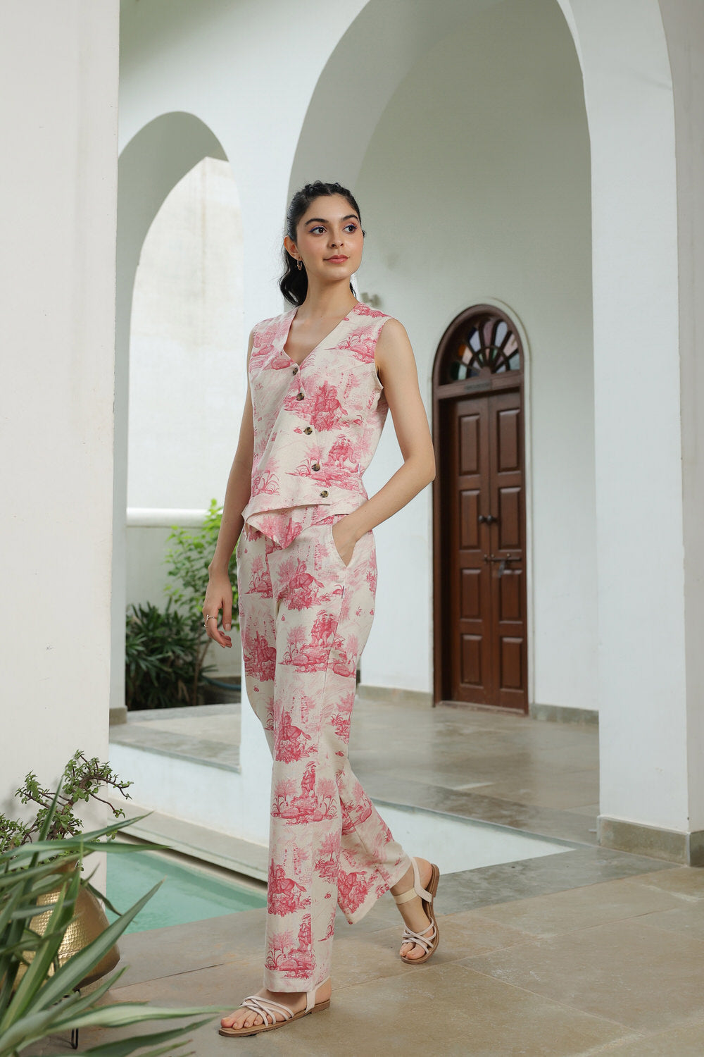 Rosy Retreat Cotton Flex Co ord Set