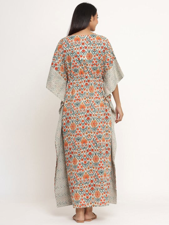 Mughal Coromandel on Grey Kaftan