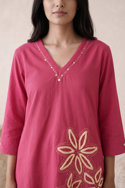 Rose Bloom Cotton Flex Co-Ord Set