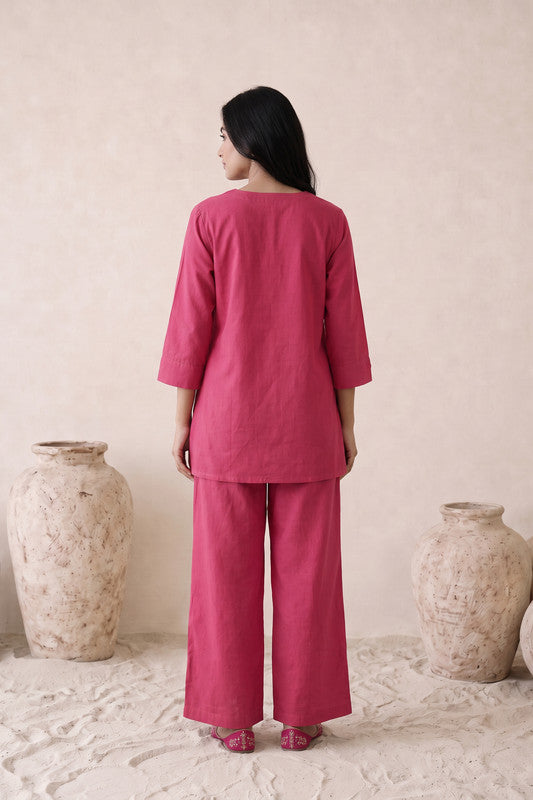 Rose Bloom Cotton Flex Co-Ord Set
