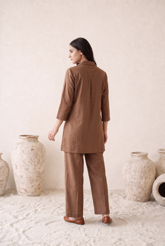 Mocha Leaf Cotton Flex Co-Ord Set