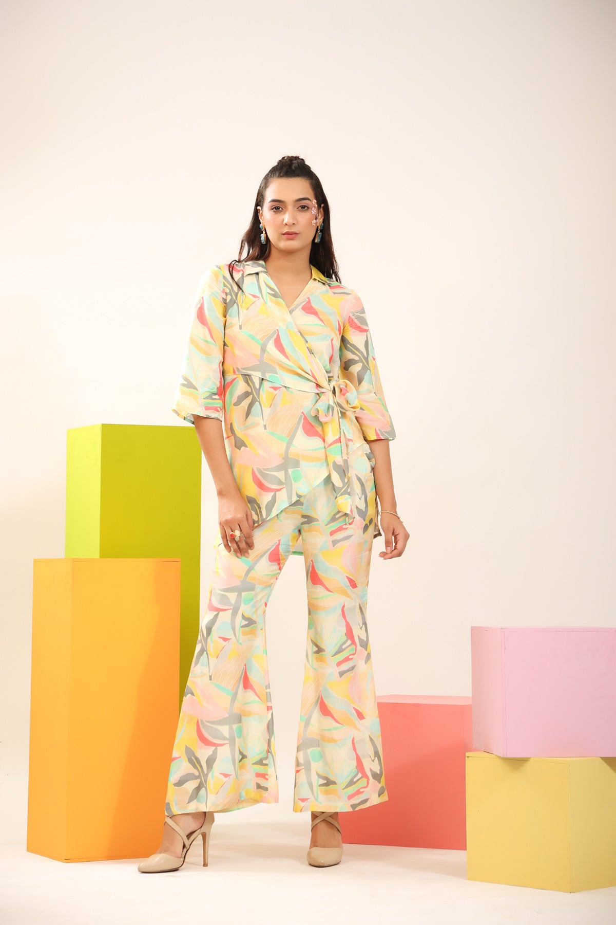 Abstract Canopy Muslin Silk Co-ord Set