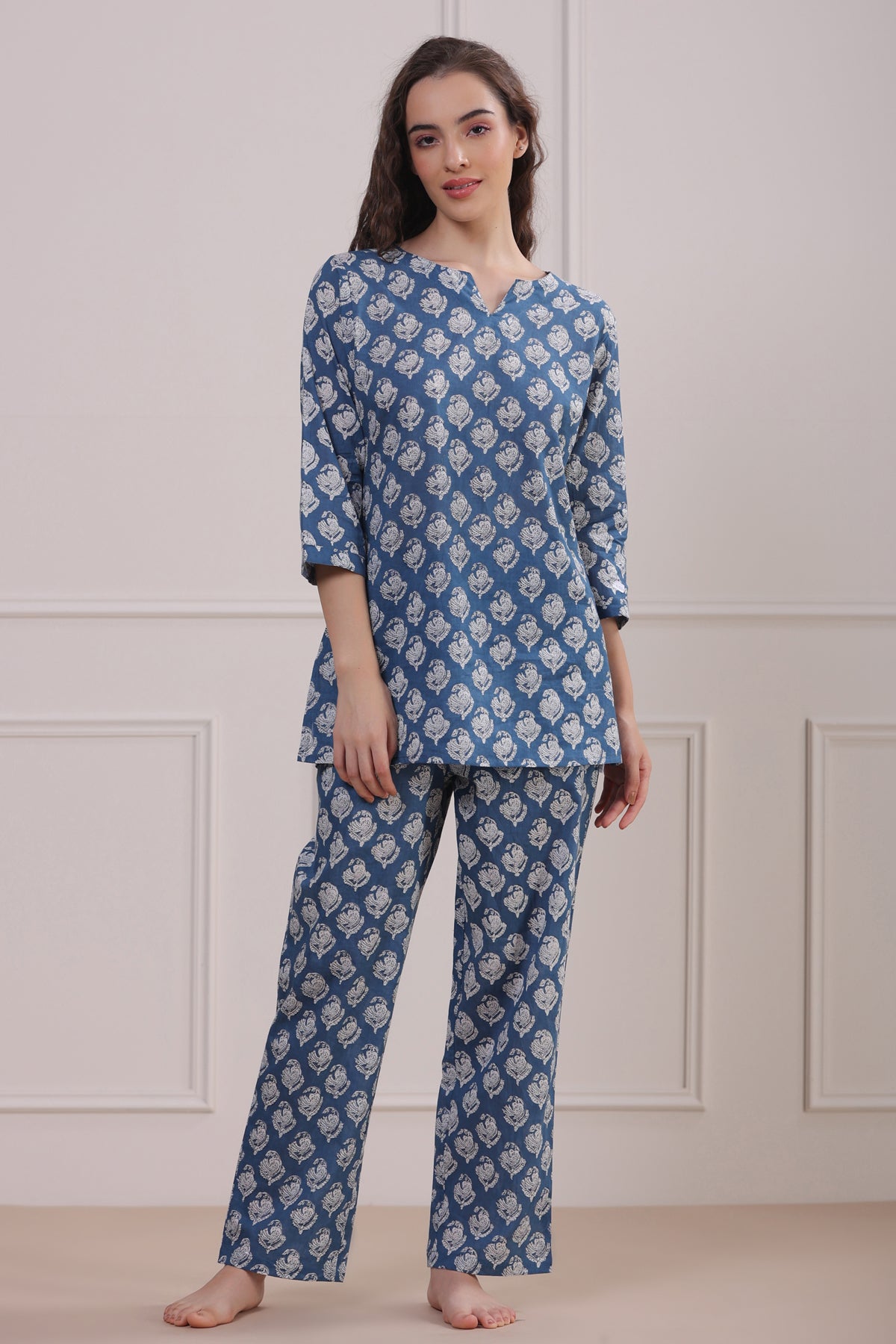 Lotus Blue Loungewear Top Set