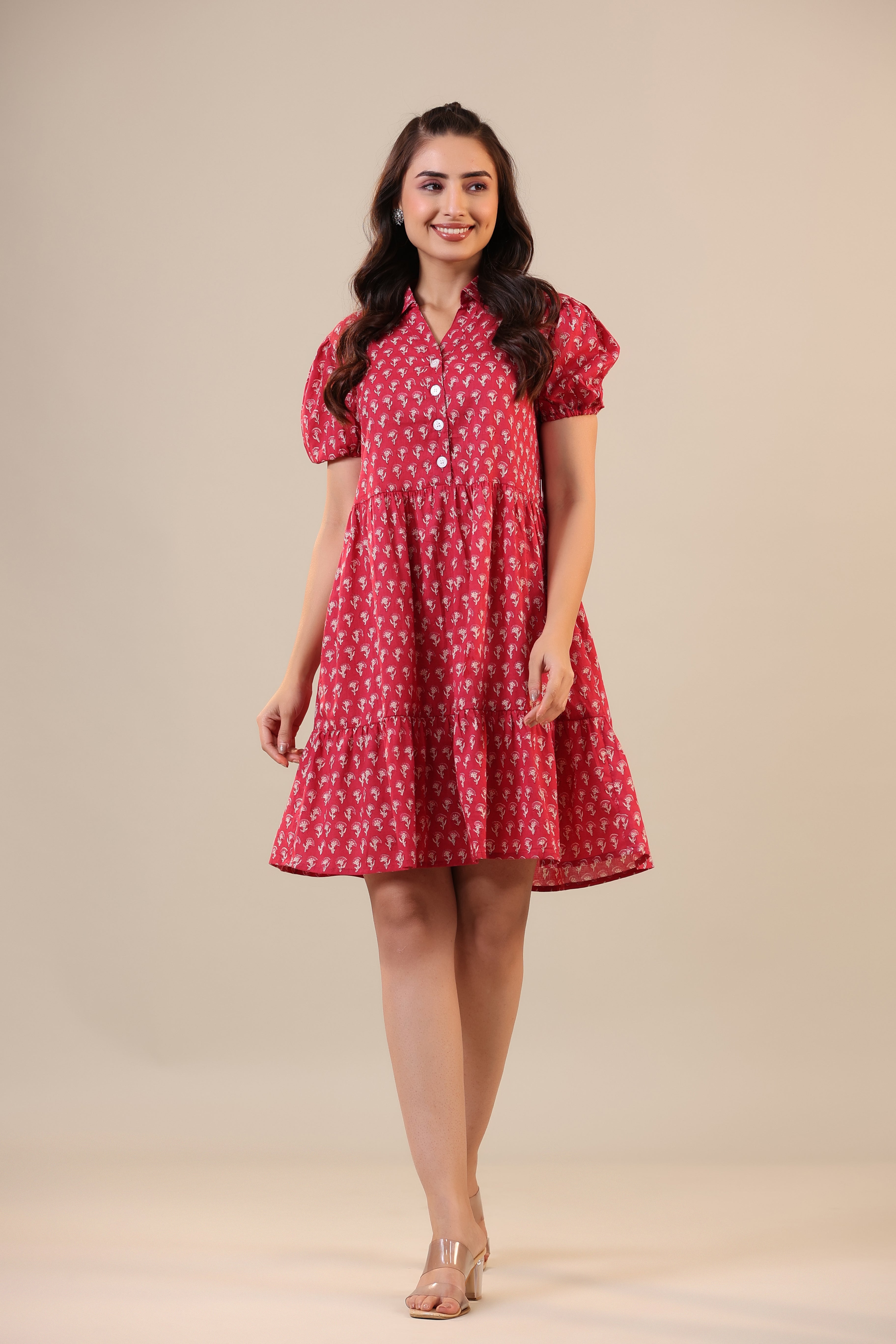 Booti on Pink Collared T-shirt dress