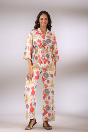 Holly Russian Silk Off White Co-ord Set