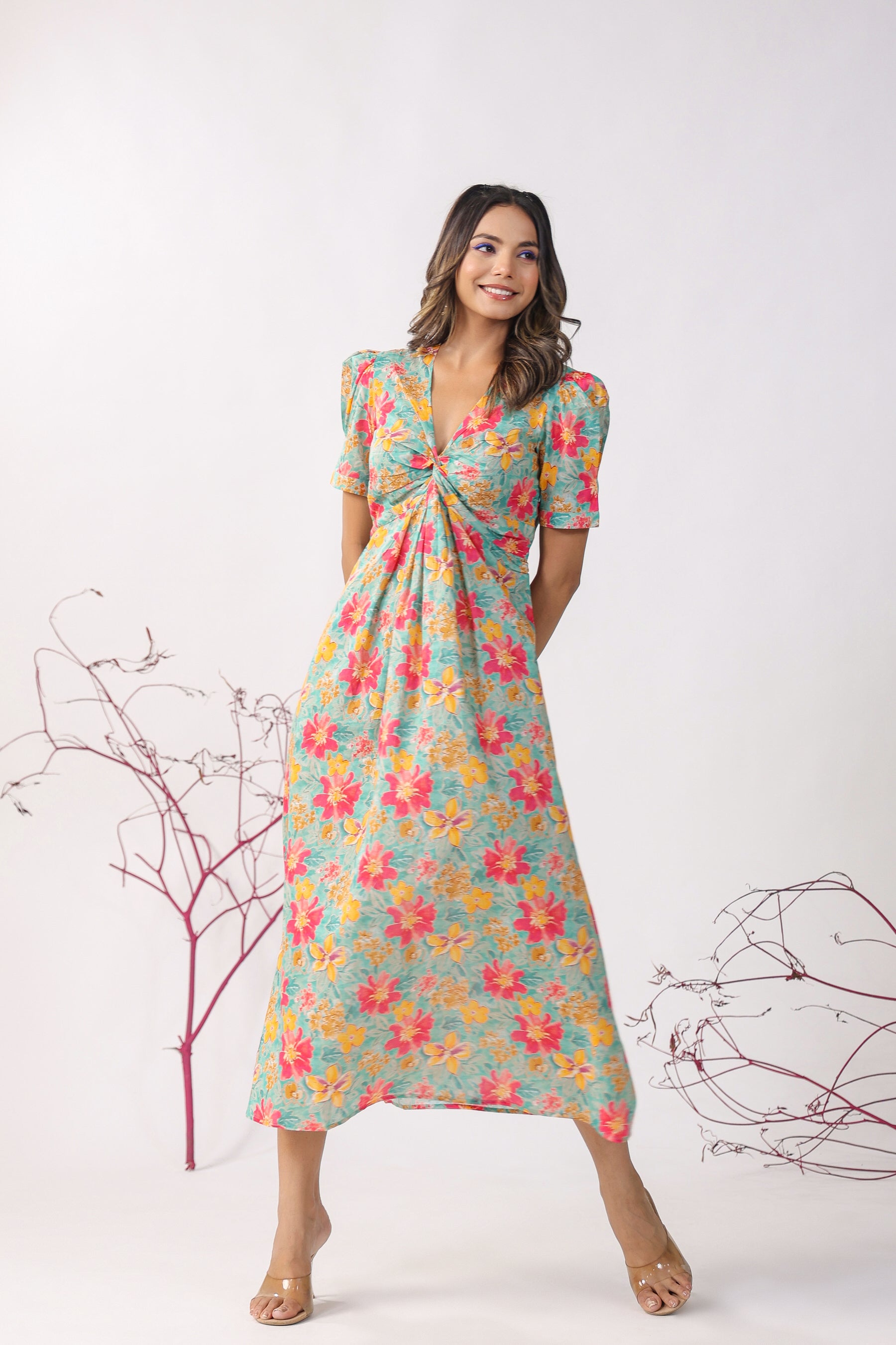 Flower Bloom on Cotton Sundress