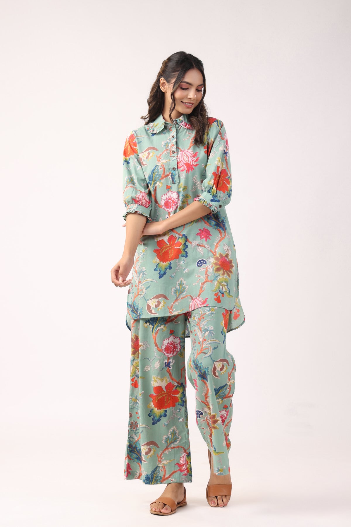 Modern Botanical Cotton Loungewear Set