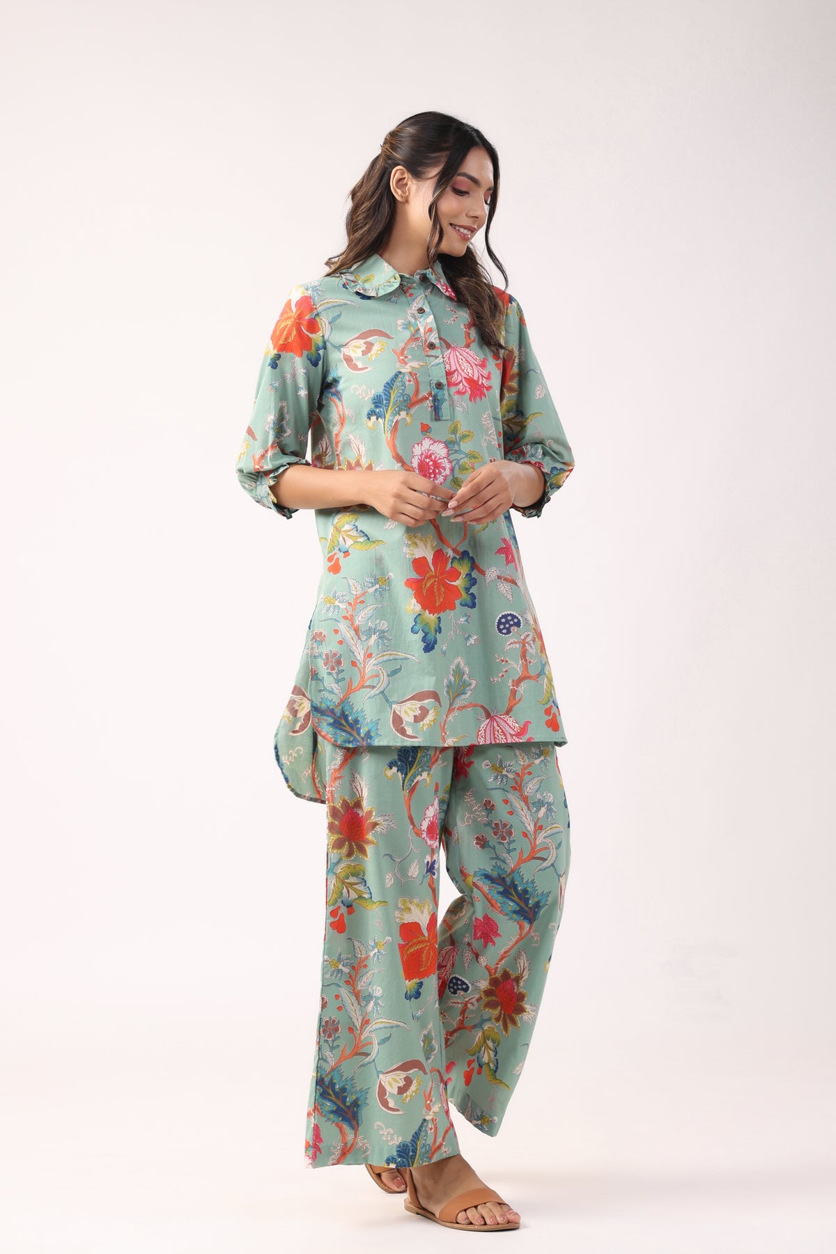 Modern Botanical Cotton Loungewear Set