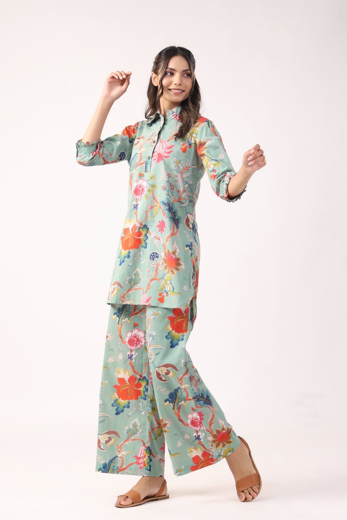 Modern Botanical Cotton Loungewear Set