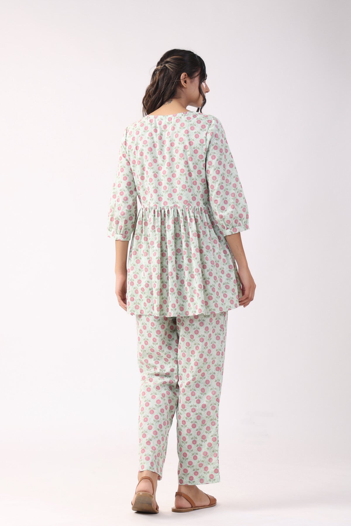 Petal Perfect Cotton Loungewear Top Set