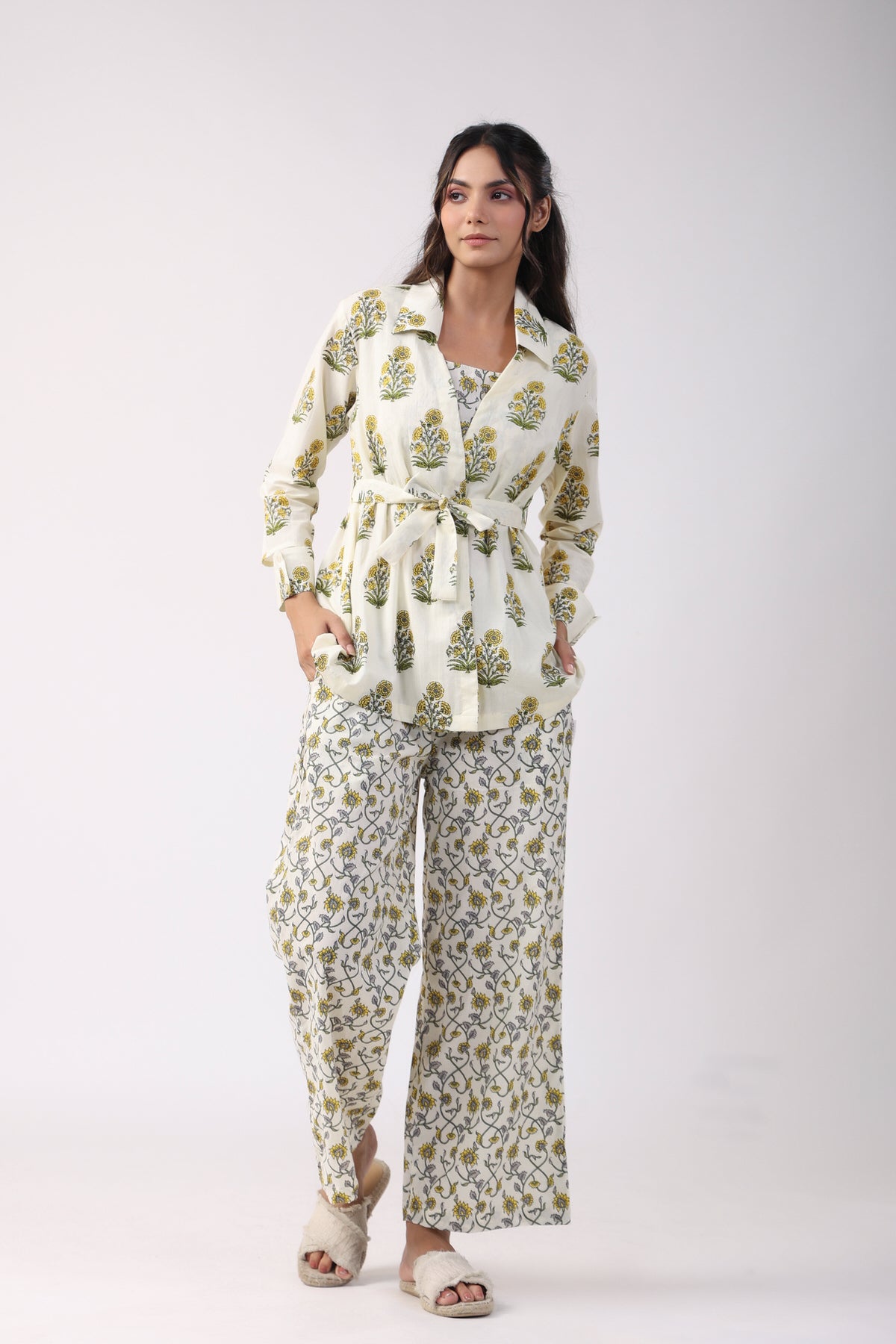 Sunflower Breeze Three Piece Cotton Set