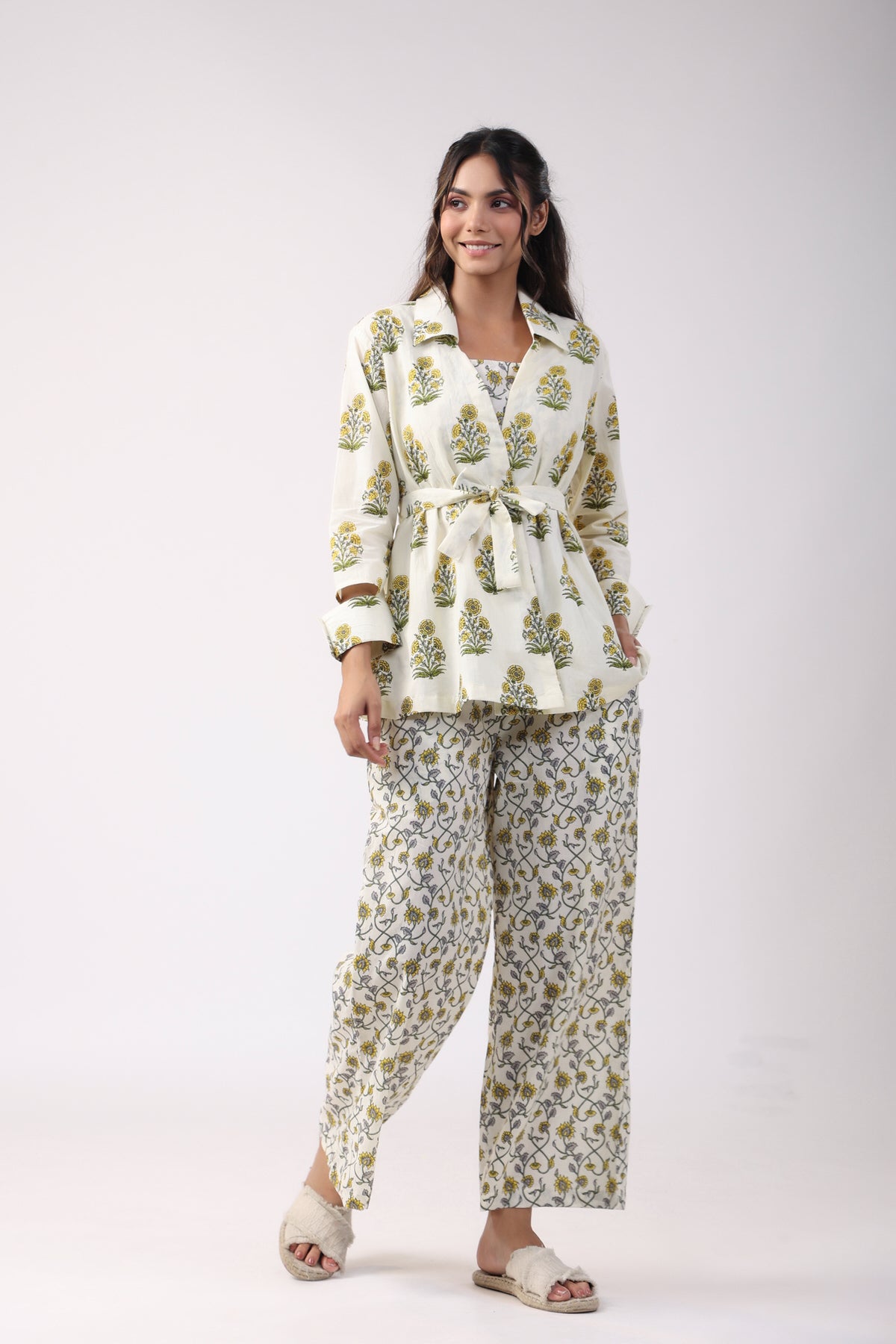 Sunflower Breeze Three Piece Cotton Set