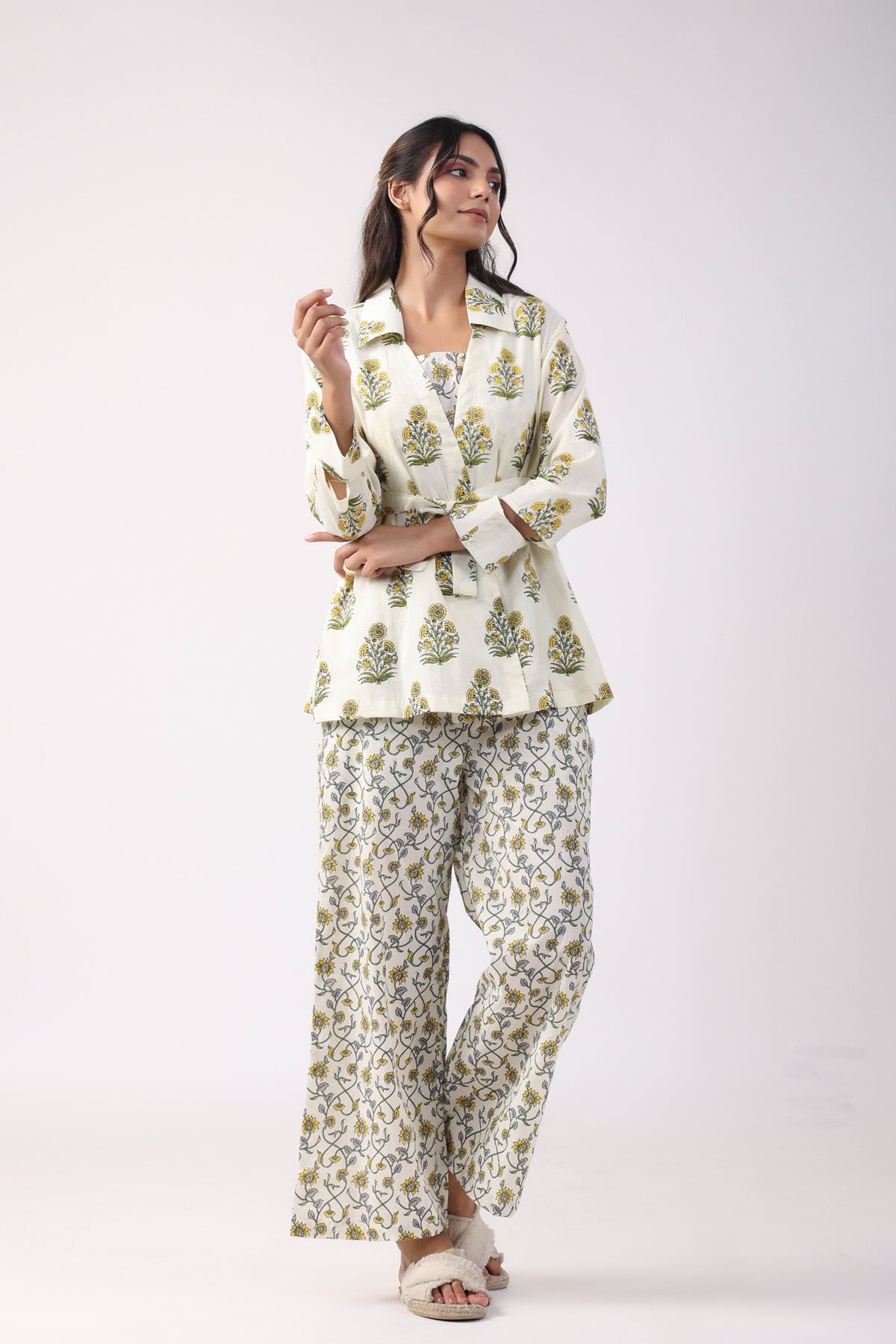 Sunflower Breeze Three Piece Cotton Set