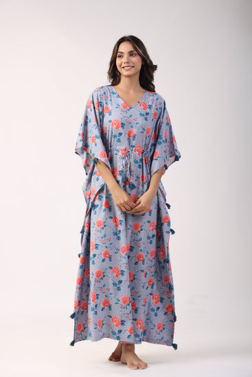 Shop online at Jisora for 100% cotton kaftan maxi dress – JISORA