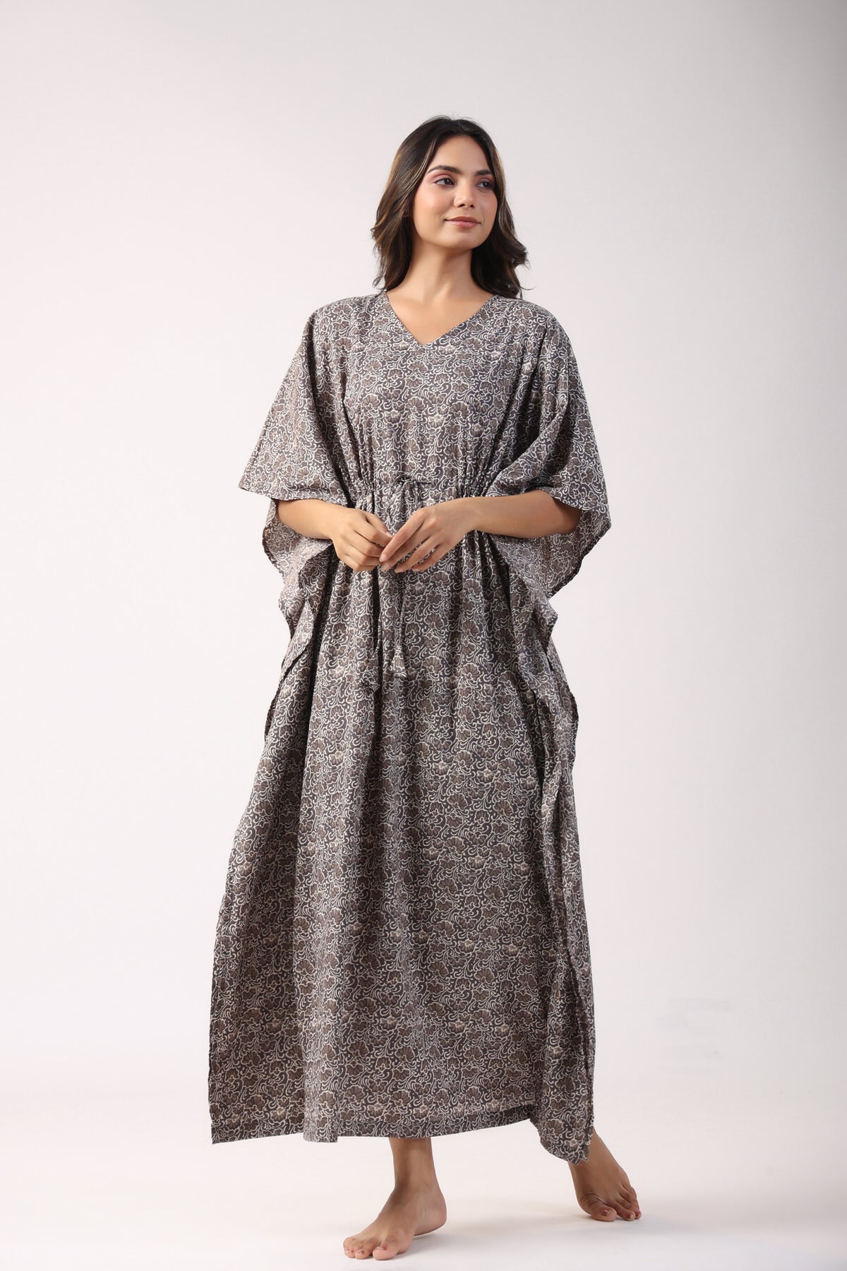 Netted Elegance Cotton kaftan