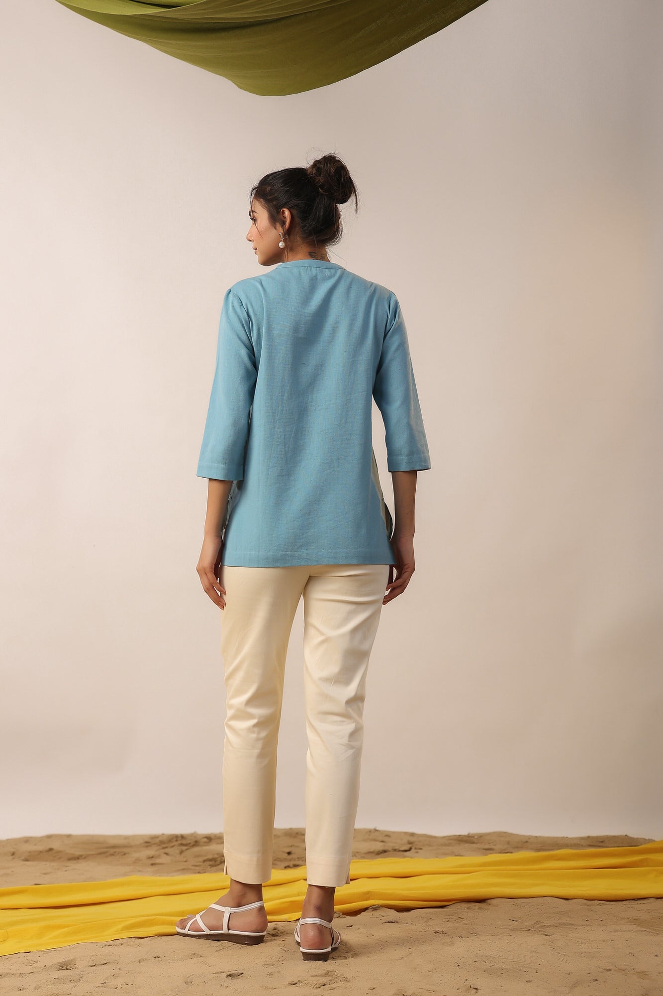 Irogon Blue Cotton Top