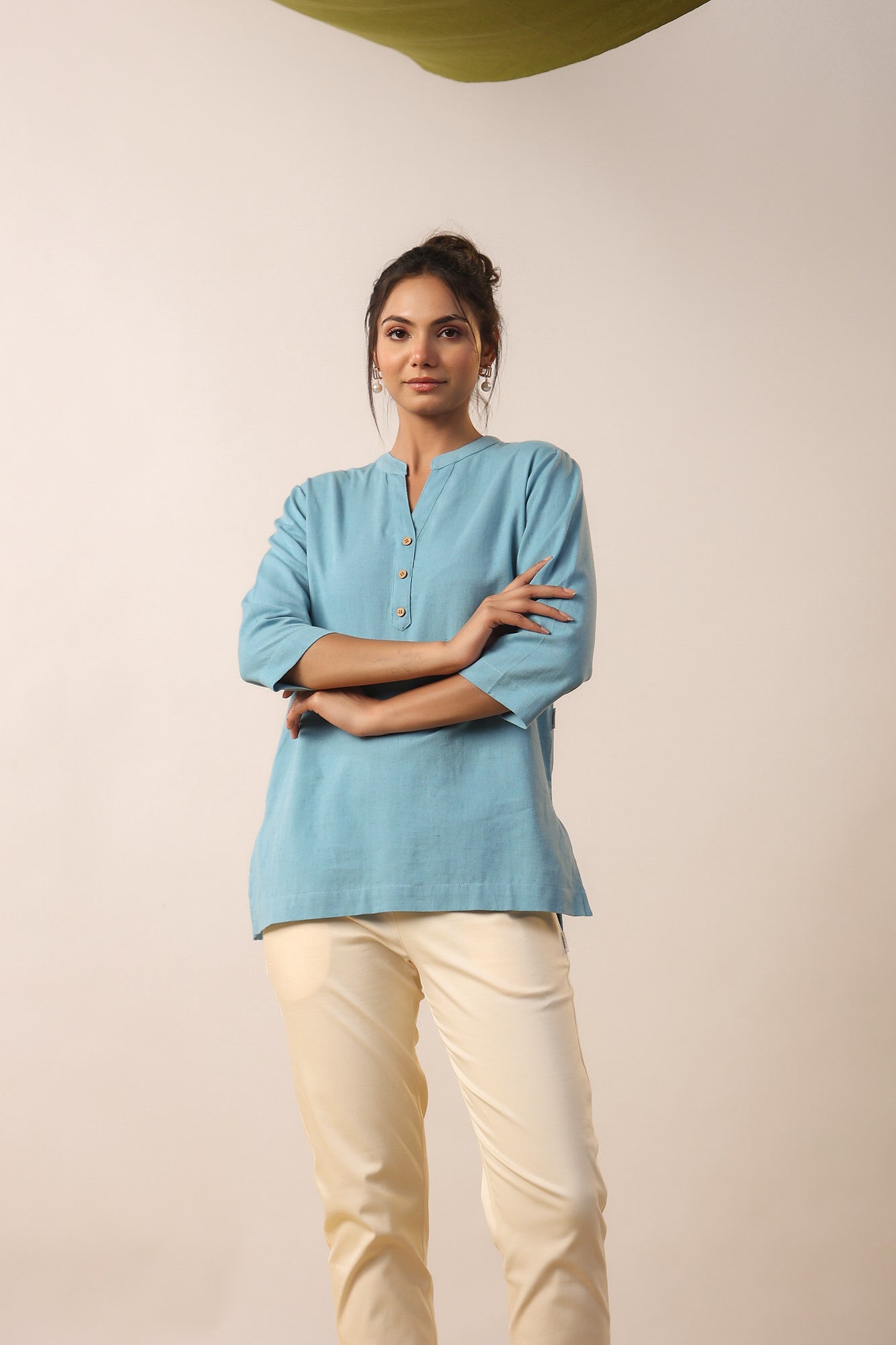 Irogon Blue Cotton Top